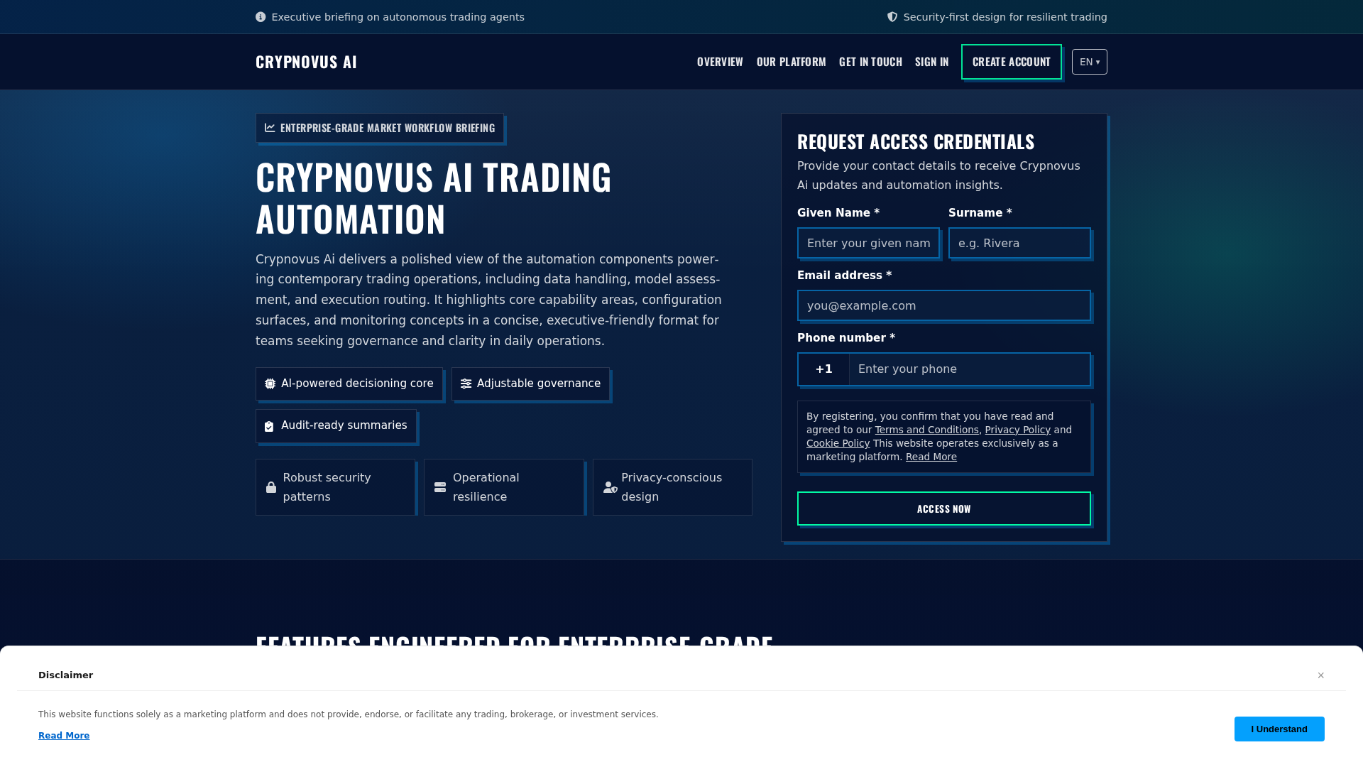 Screenshot of crypnovusaisoft.com