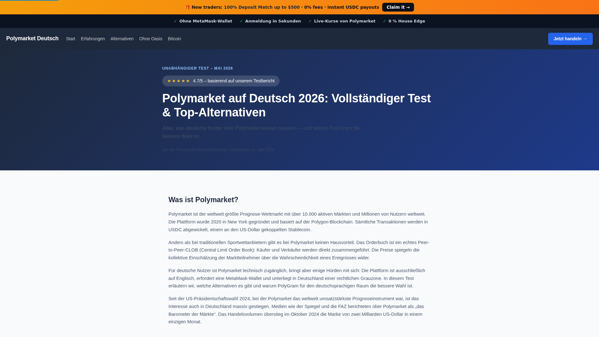 Screenshot of polymarket-deutsch.com