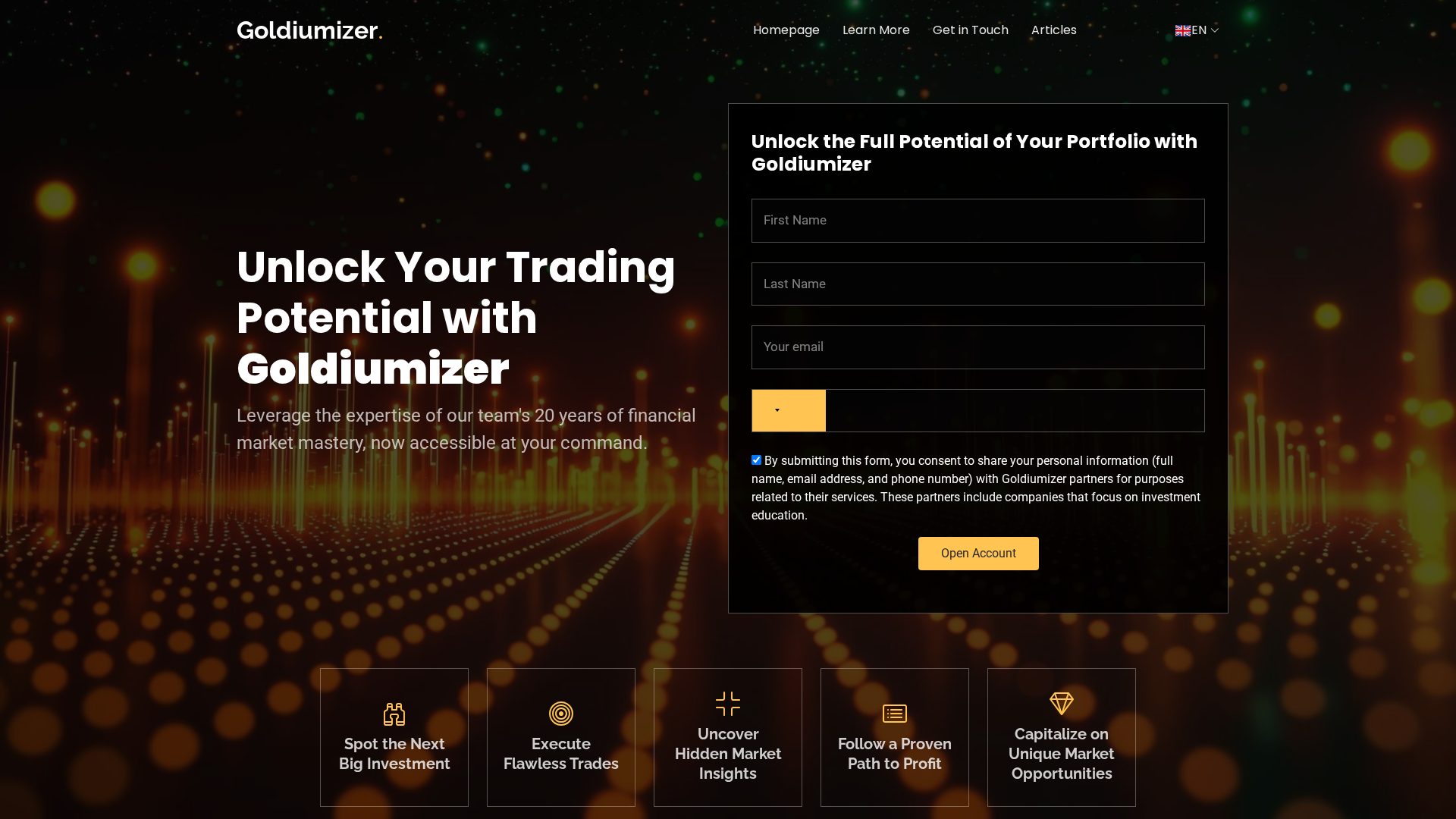 Screenshot of the-goldiumizer.com