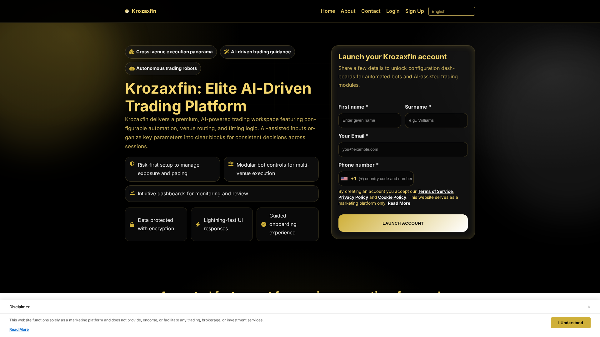 Screenshot of krozaxfin-system.com