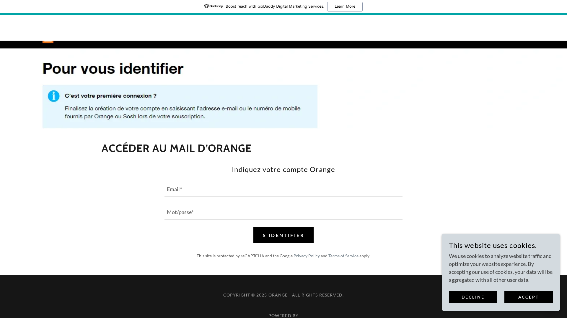 Screenshot of identifiez-vous42.godaddysites.com