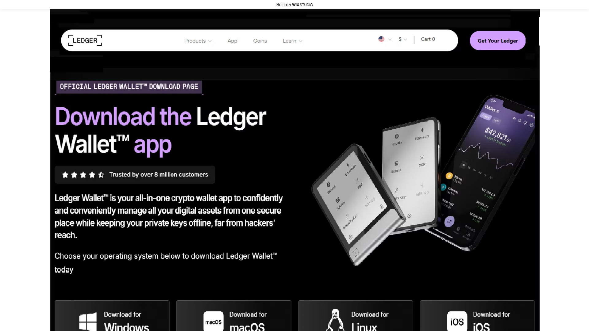 Screenshot of desktop-en-ledgrs.wixstudio.com