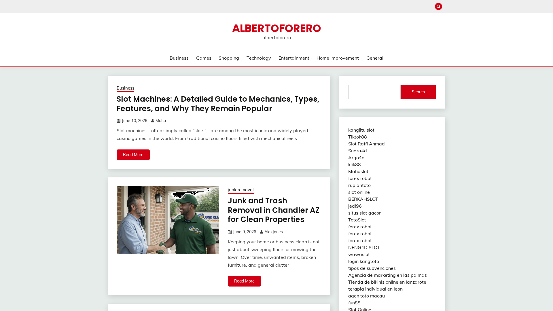 Screenshot of albertoforero.com