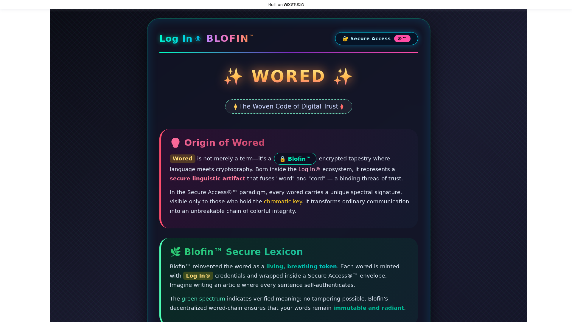 Screenshot of home-cdnblofin.wixstudio.com