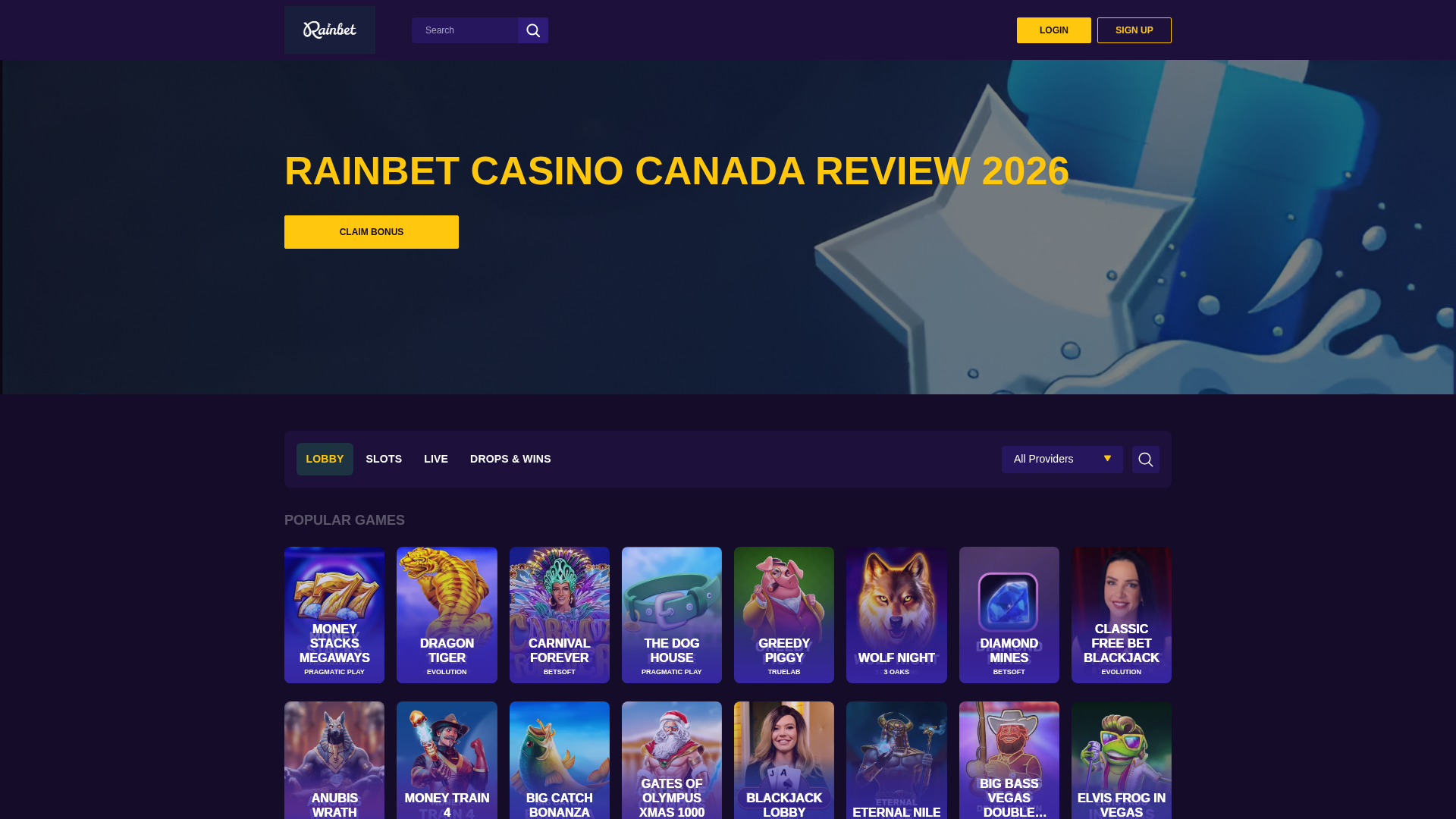 Screenshot of rainbet-ca-ca.pages.dev