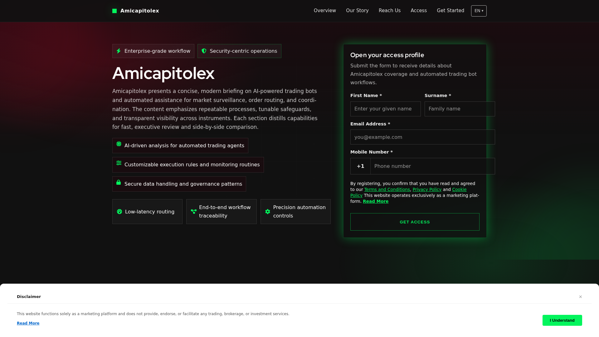 Screenshot of amicapitolexsolution.com