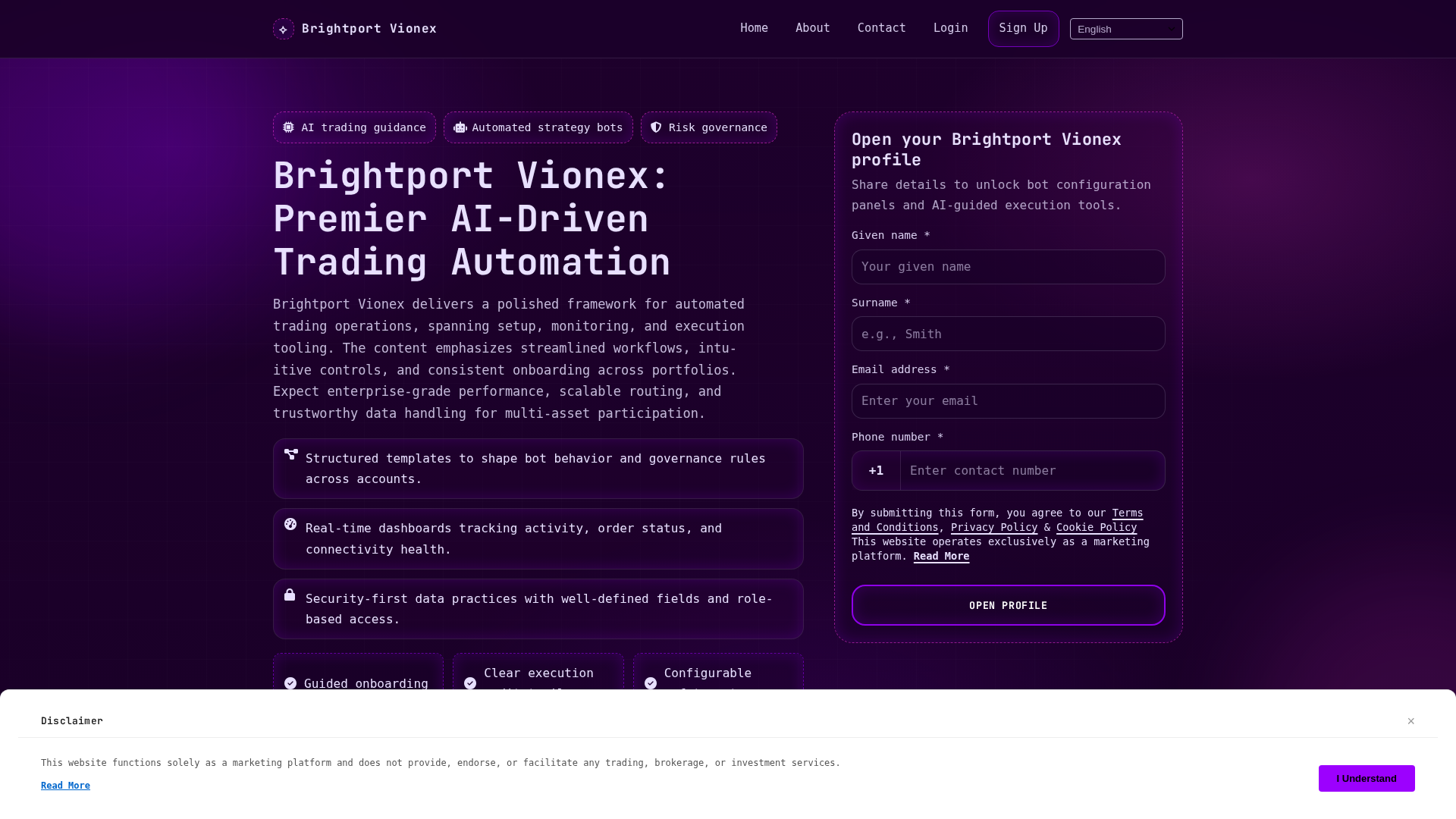 Screenshot of brightportvionexpro.com