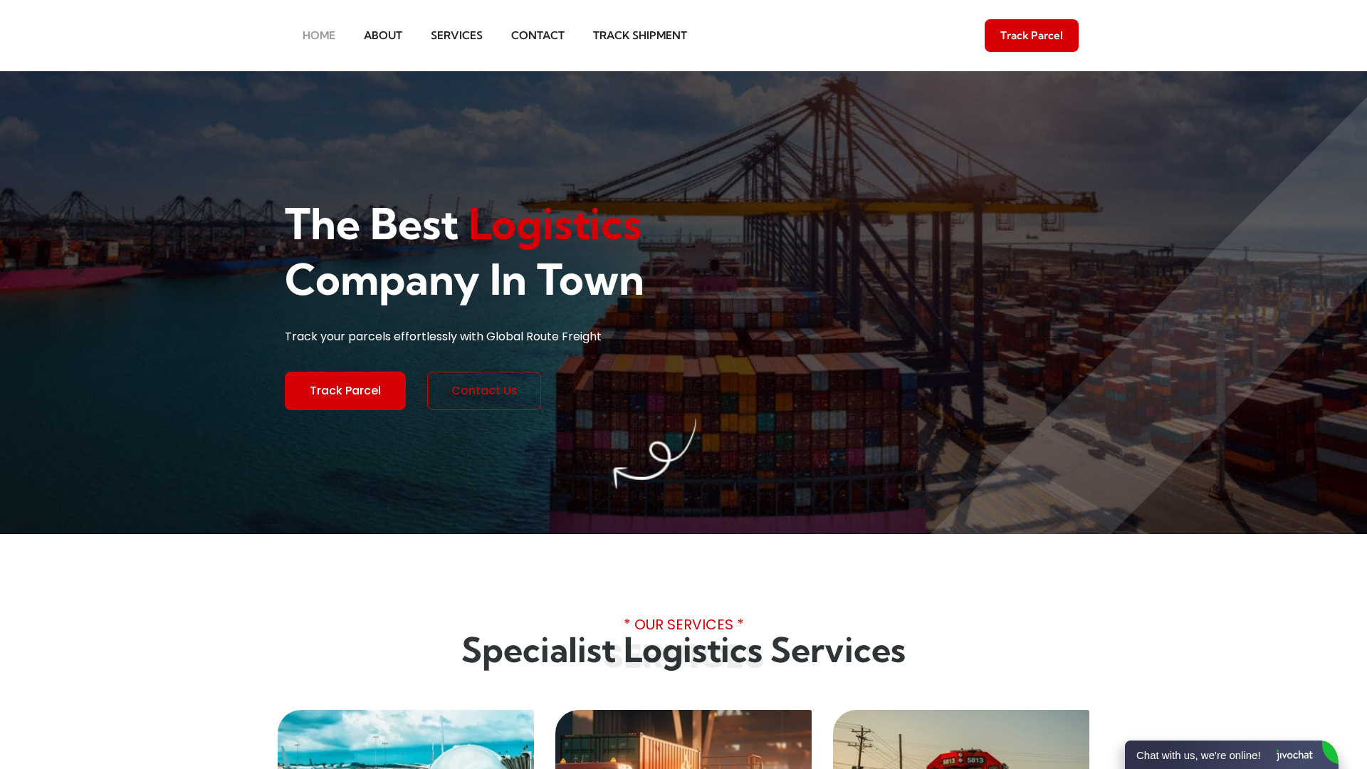 Screenshot of globalroutefreight.com