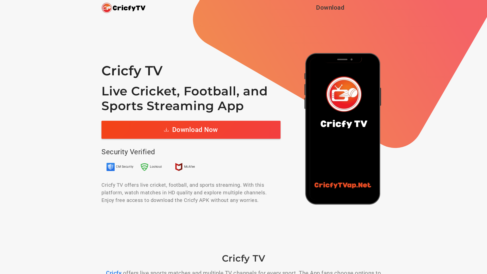 Screenshot of cricfytvap.net