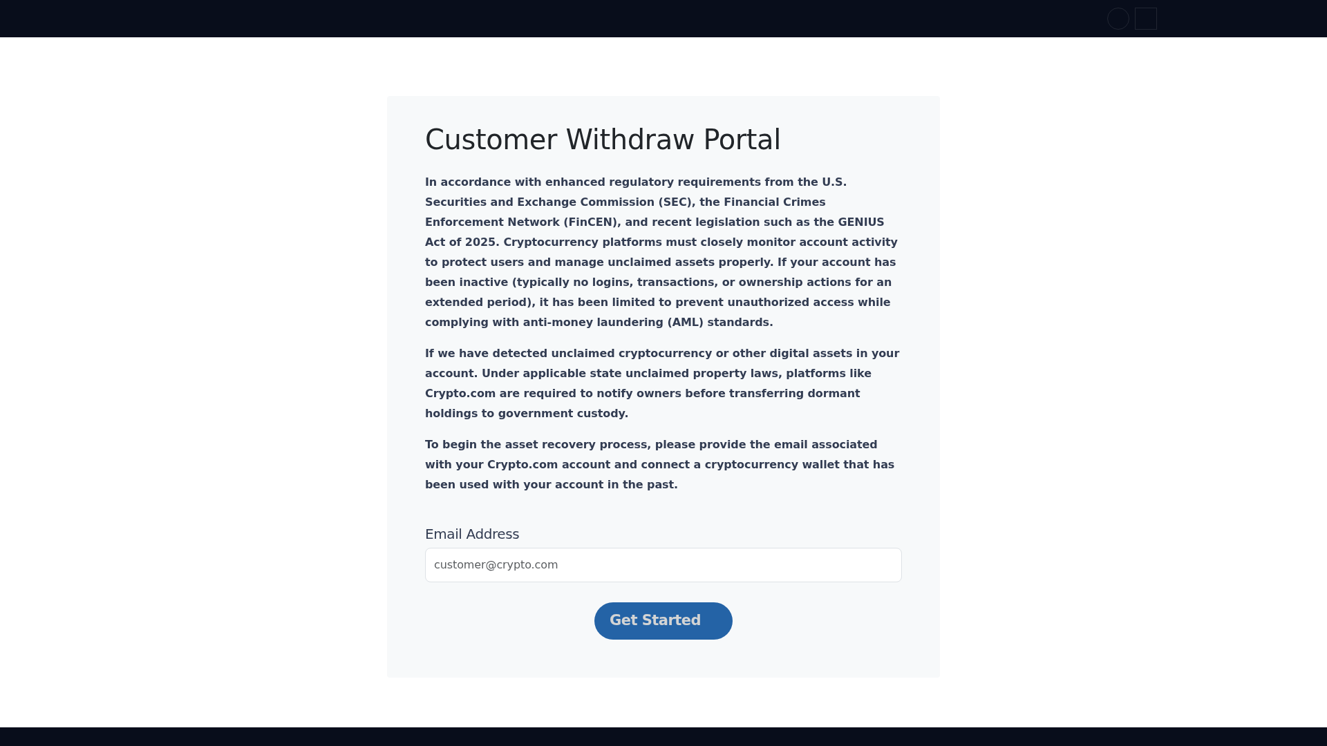 Screenshot of client.612947-crypto.com