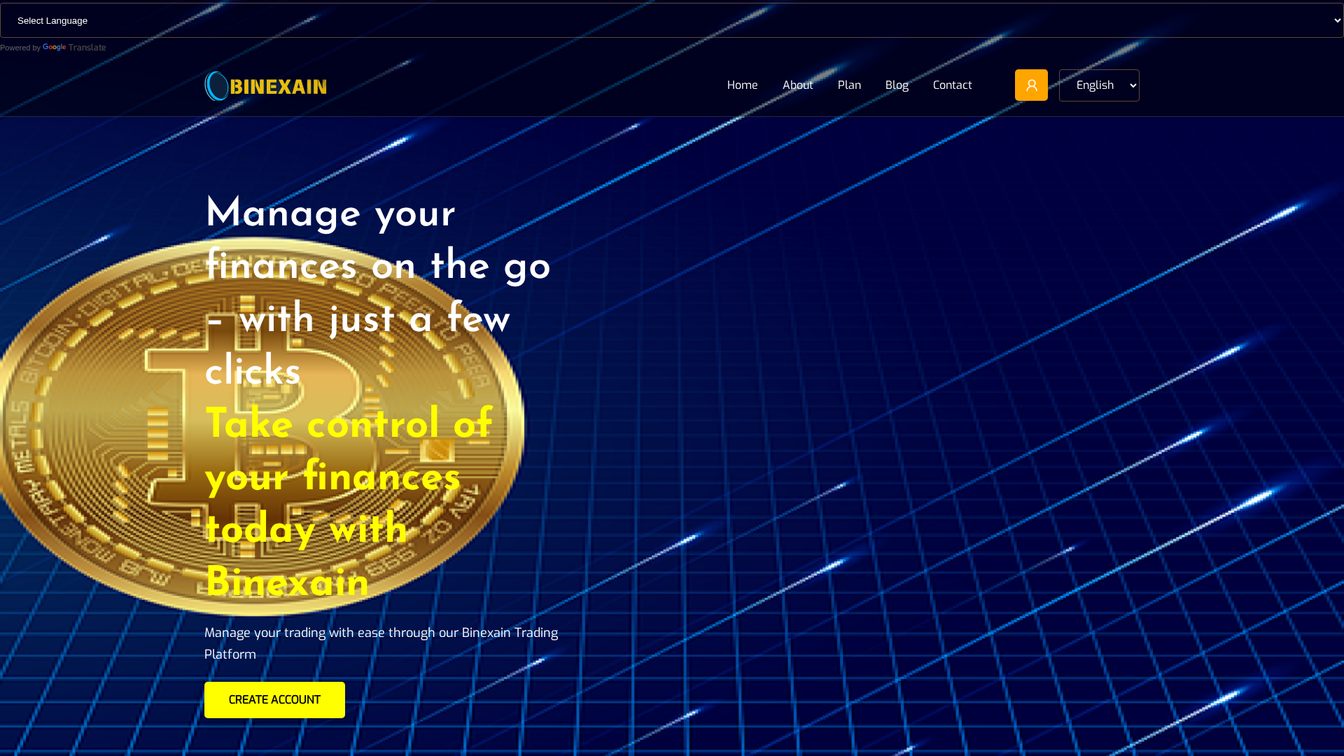 Screenshot of binexain.com