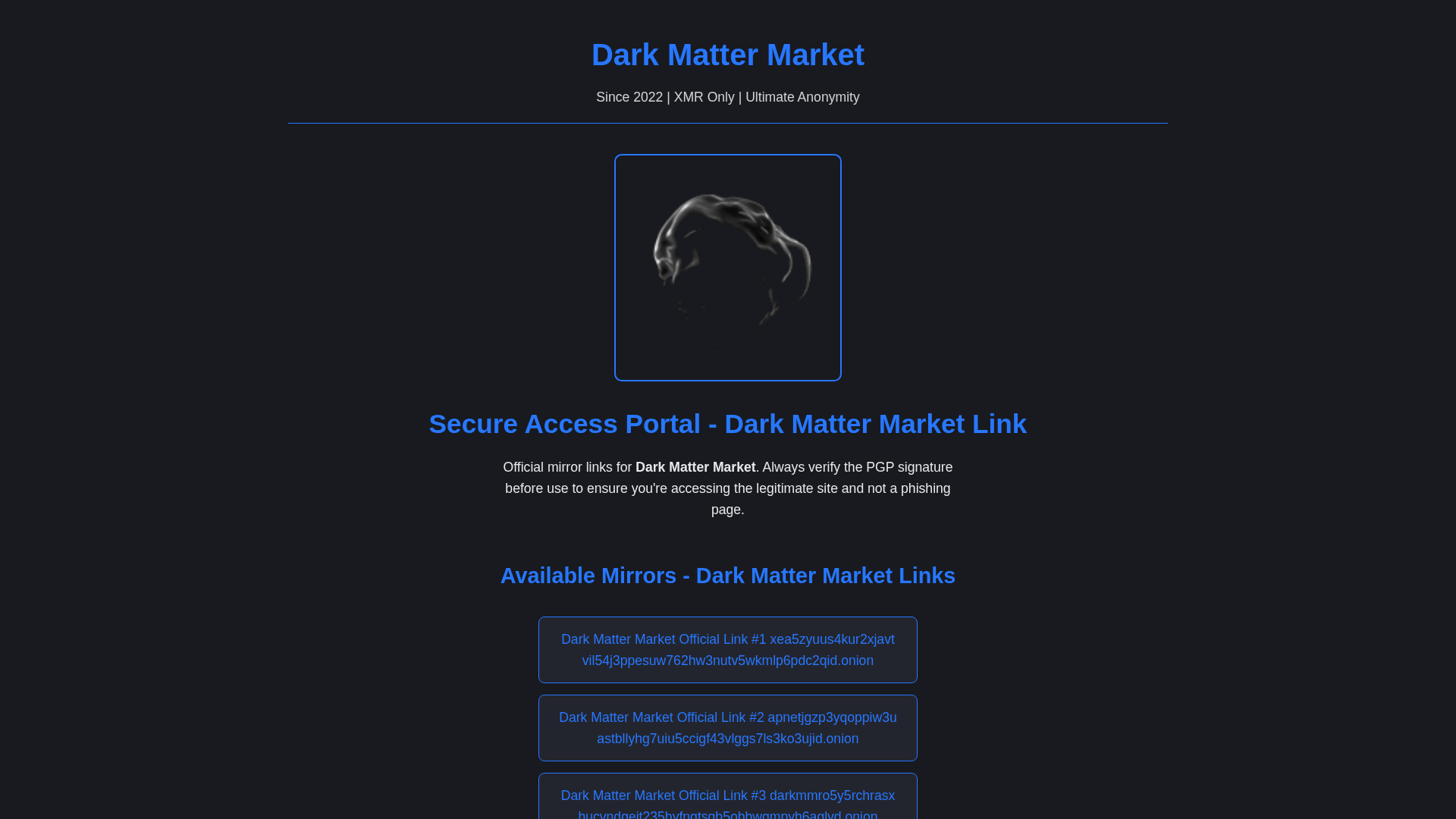 Screenshot of dark-matter-link.xyz