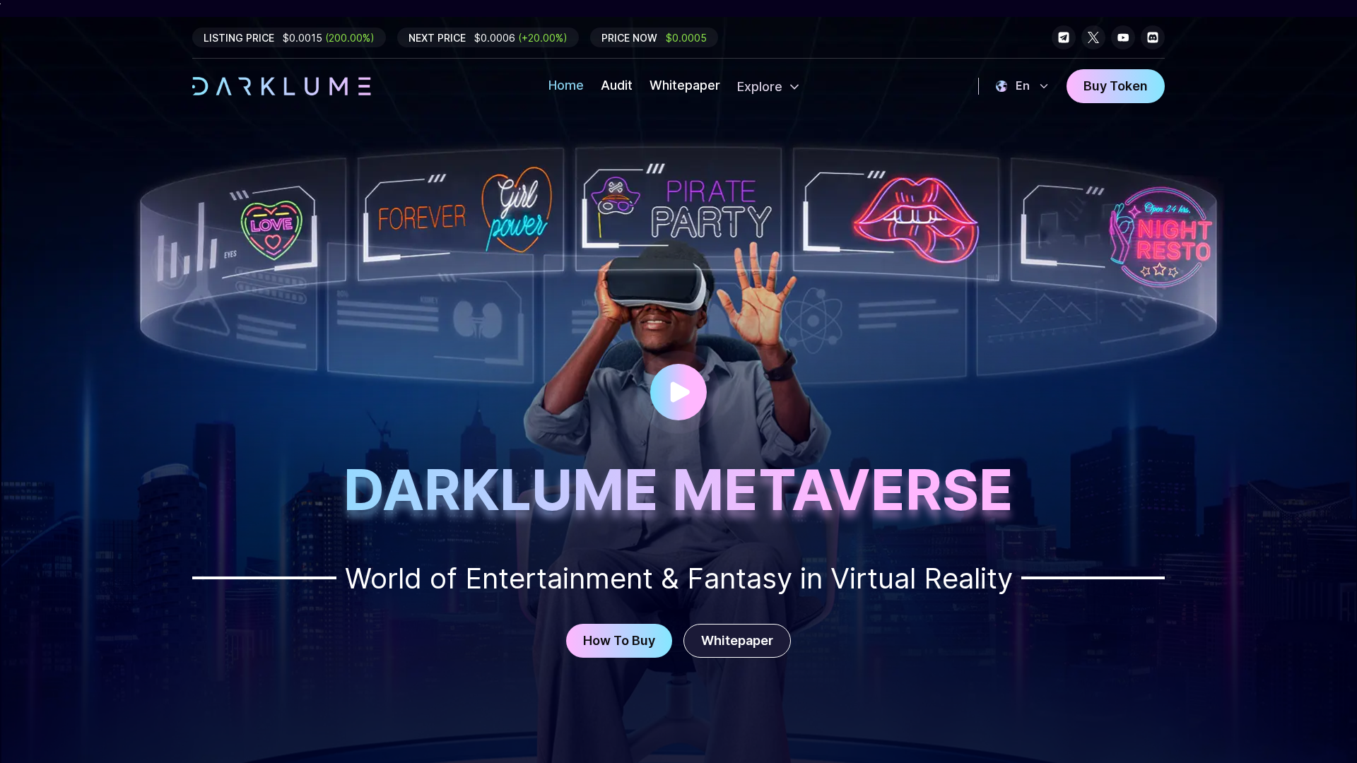Screenshot of darklumepresale.pages.dev