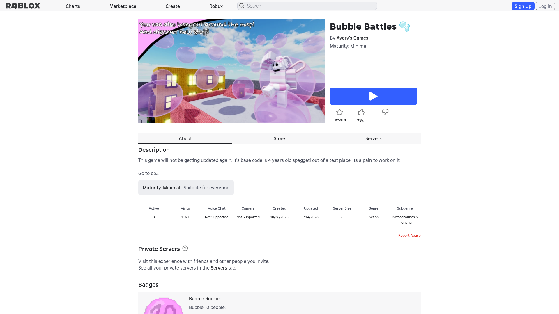 Screenshot of www.roblox.et