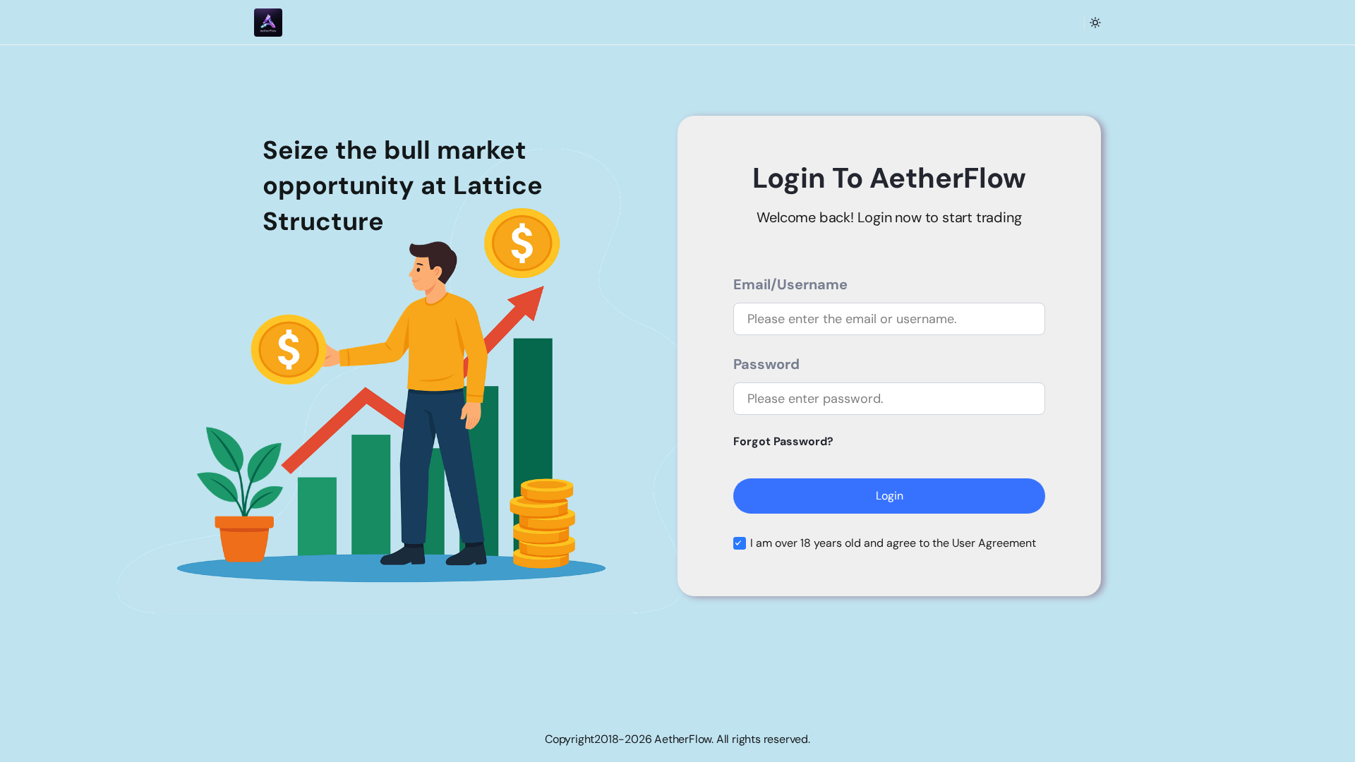 Screenshot of aetherliquidity.com