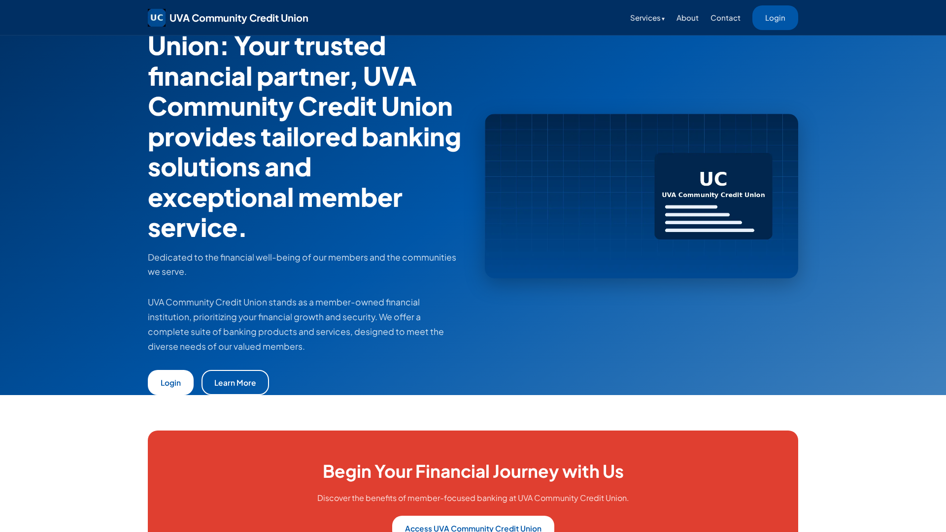 Screenshot of uvacreditunion.co.com