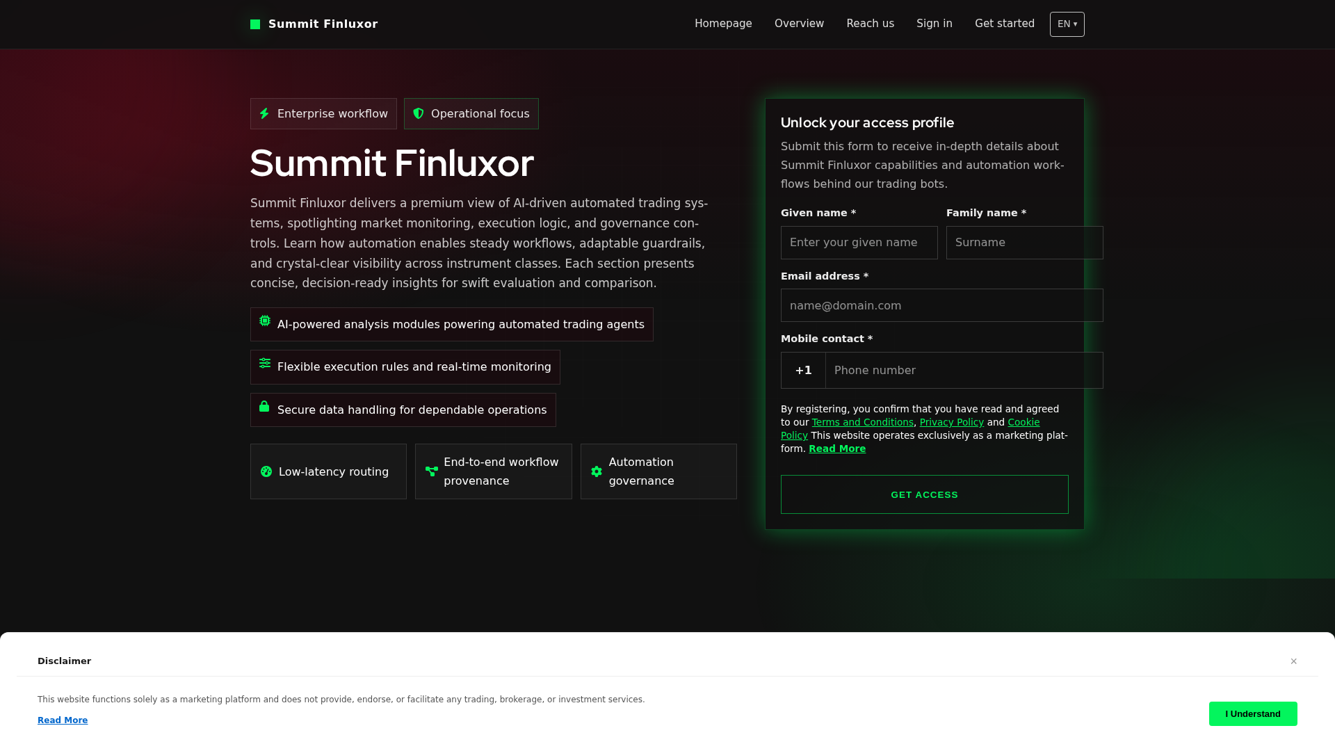 Screenshot of summit-finluxor.pro