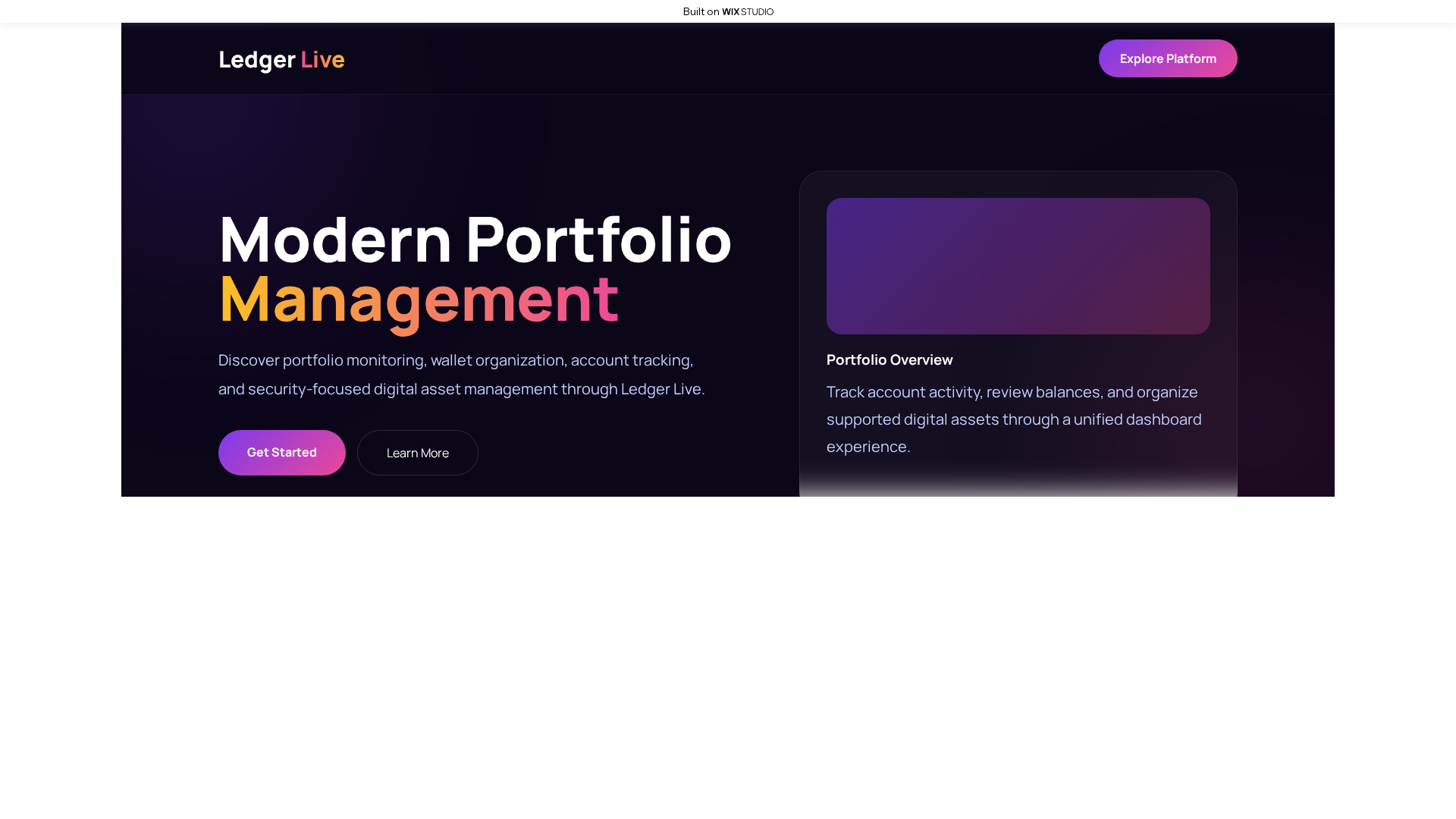 Screenshot of startsso-ledzer-live.wixstudio.com