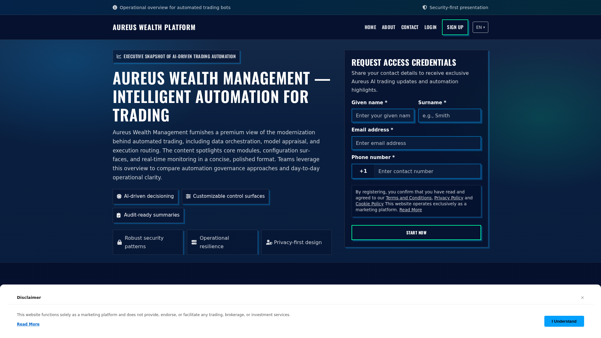 Screenshot of aureuswealthmanagement.digital