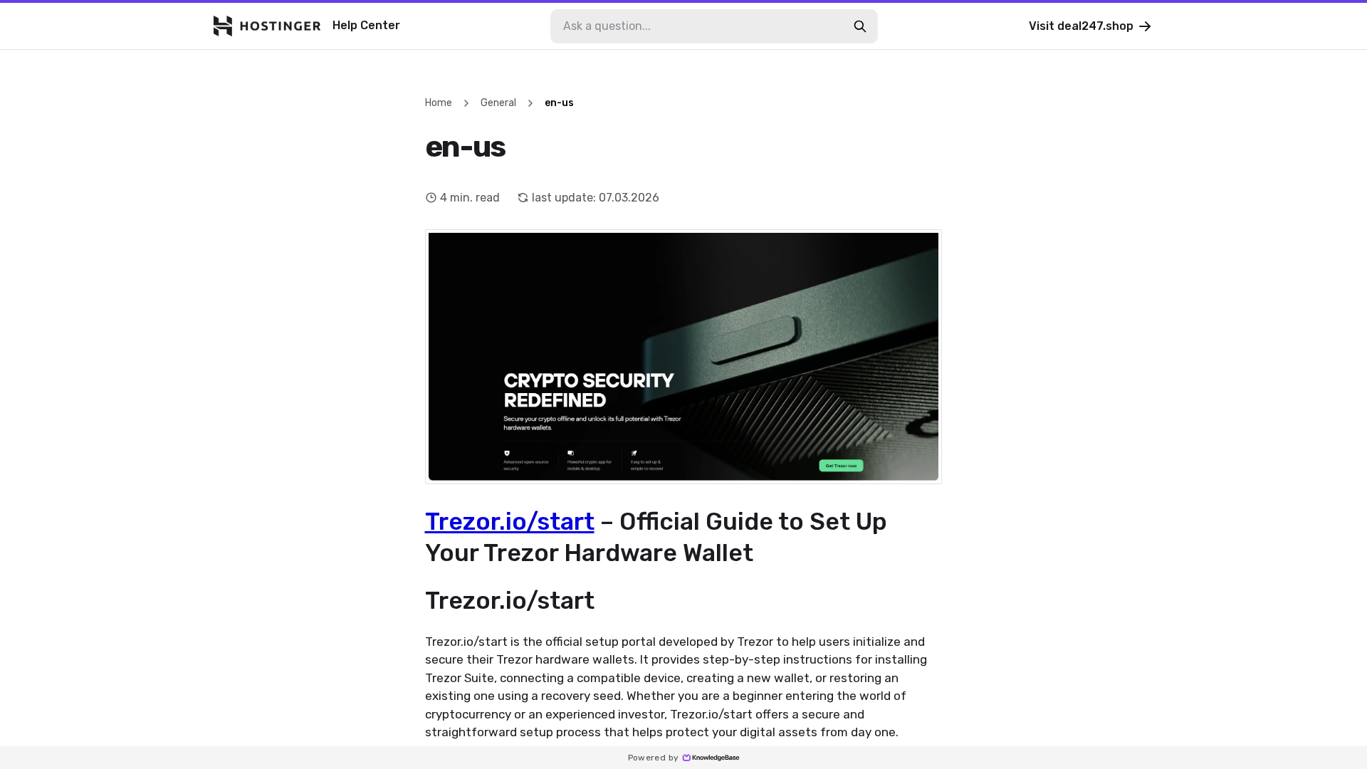 Screenshot of trzer-io.kb.help