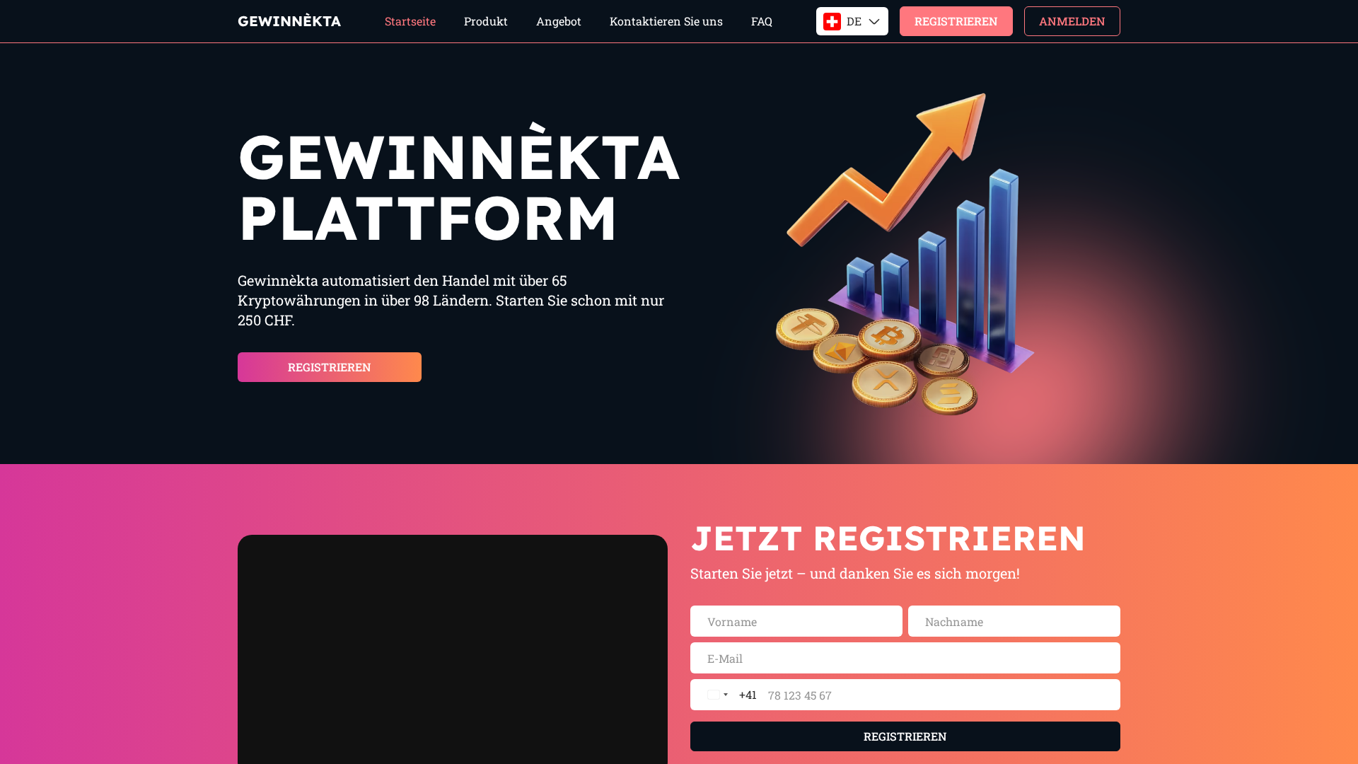 Screenshot of gewinnekta.com