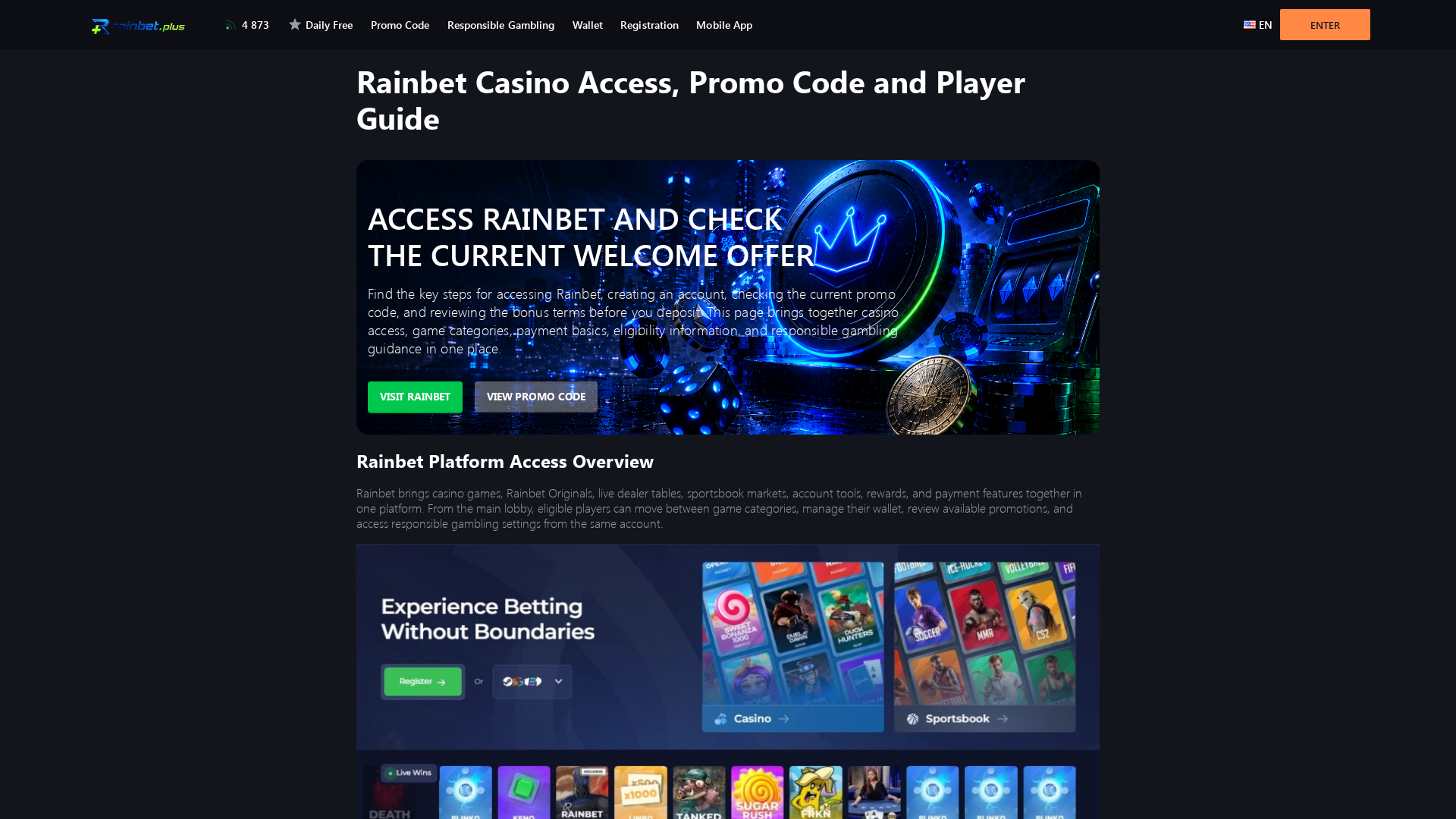 Screenshot of rainbet.plus