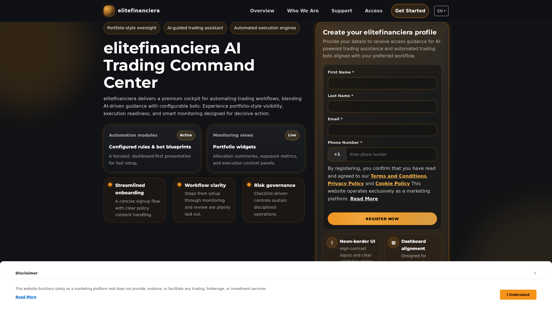 Screenshot of elitefinanciera.shop