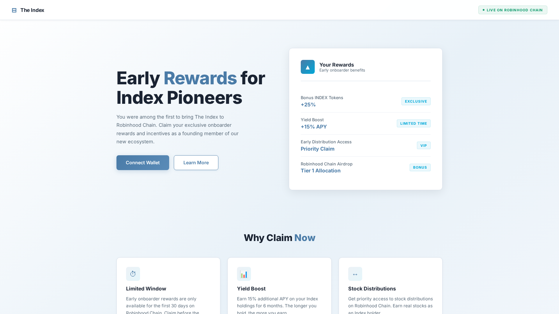 Screenshot of indexlaunch.live