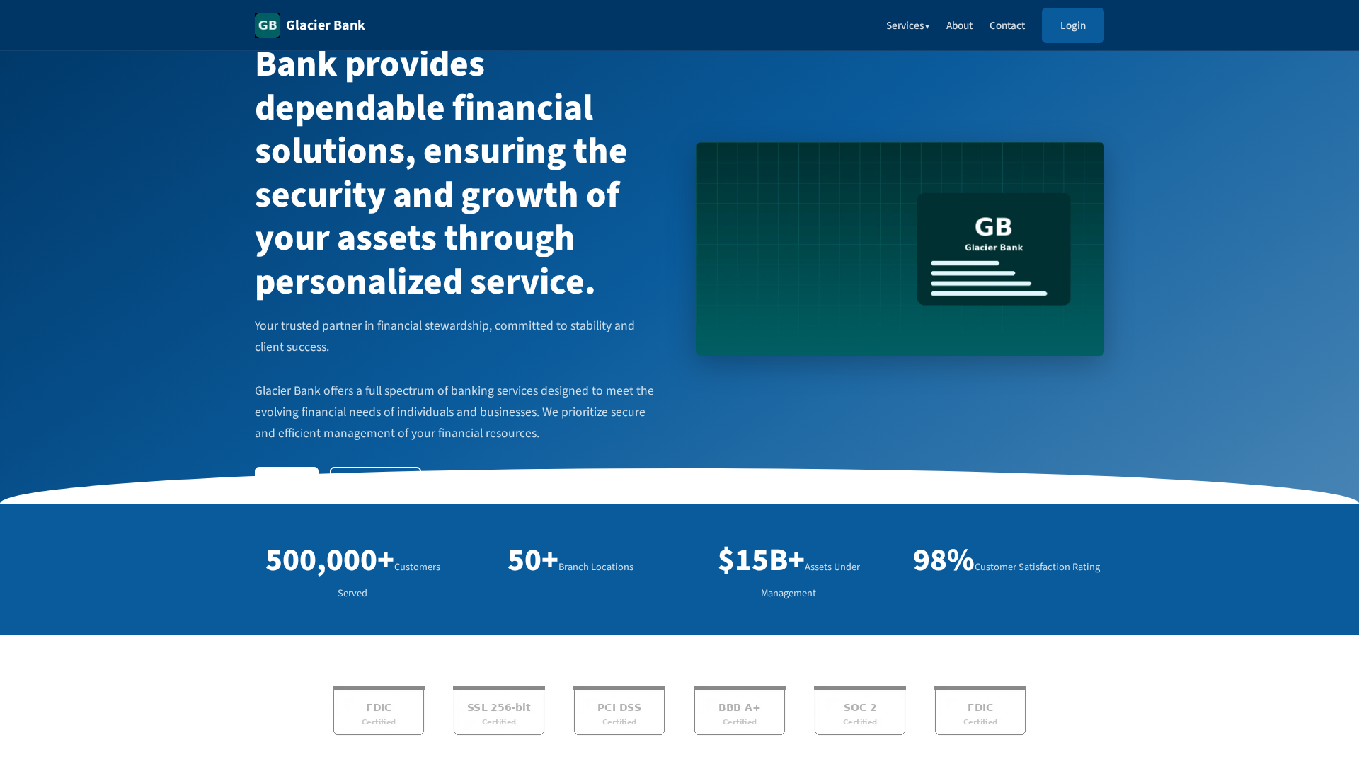 Screenshot of glacierbank.eu.com