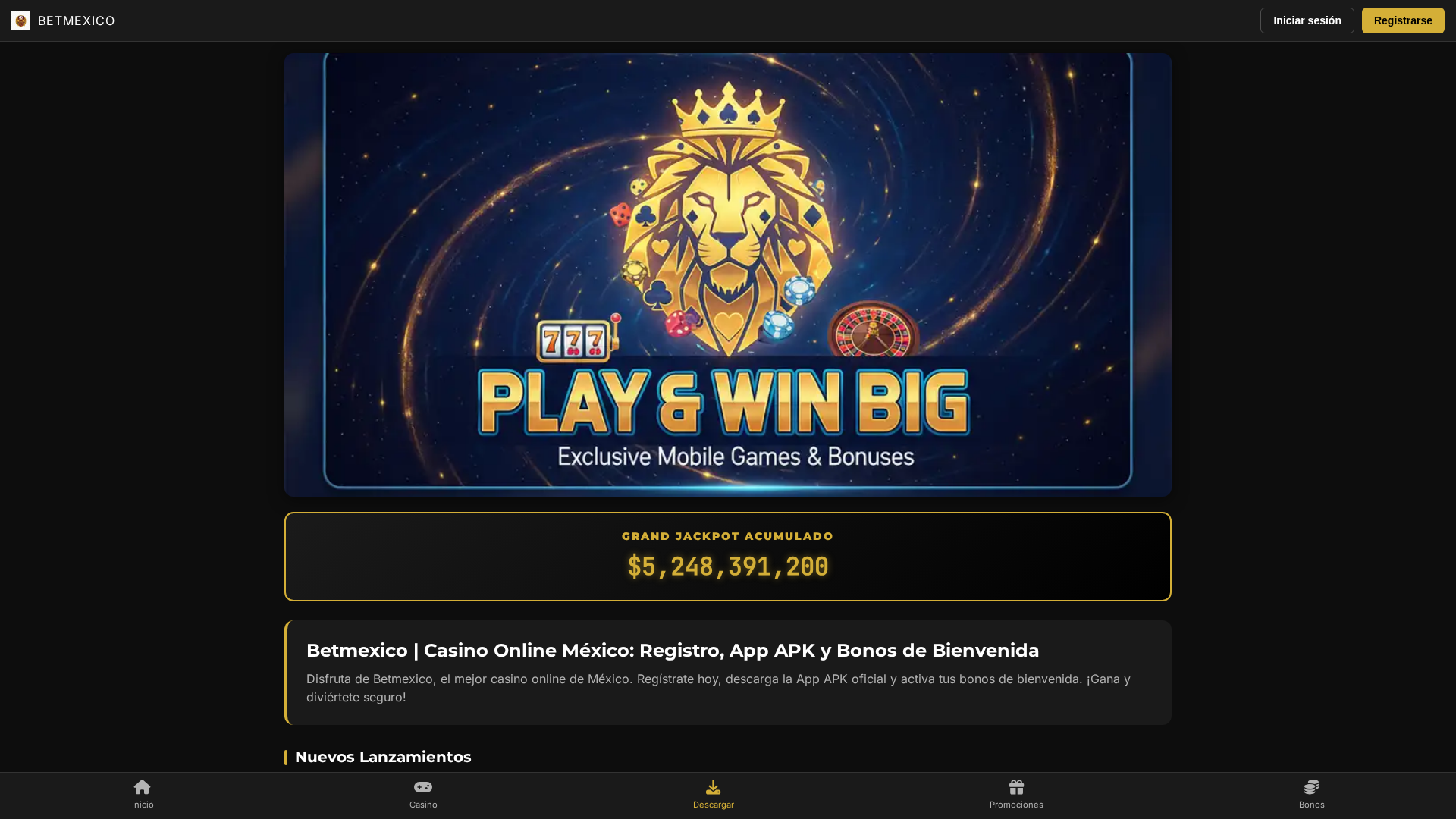 Screenshot of mx-betmexico.com
