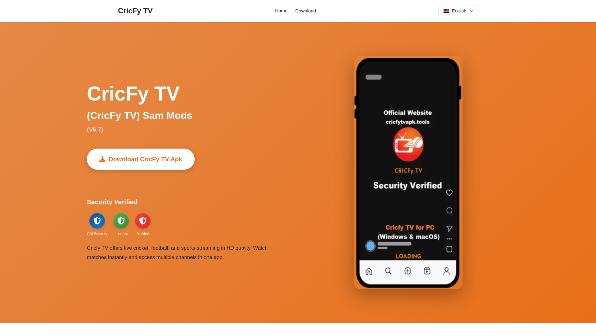 Screenshot of cricfytvapk.tools