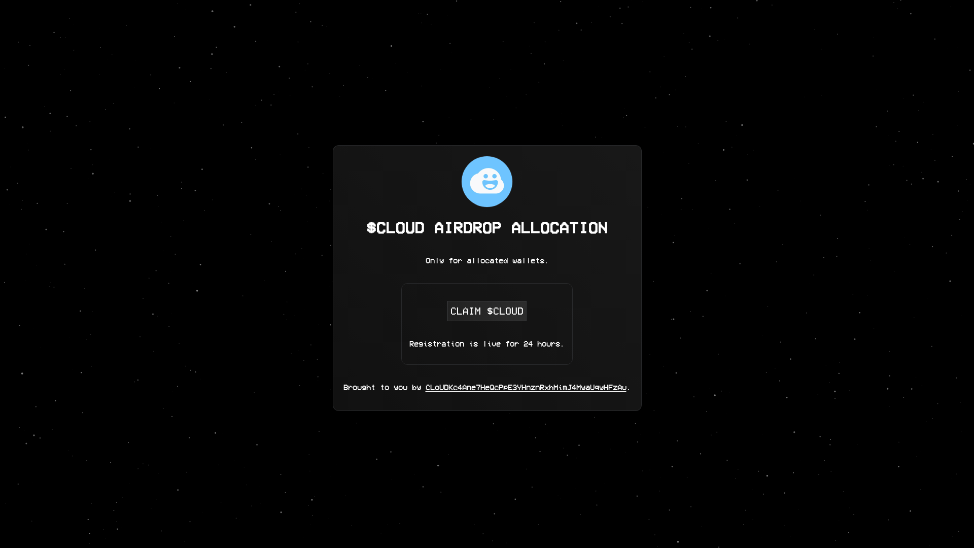 Screenshot of sanctum-cloud-drainer.pages.dev