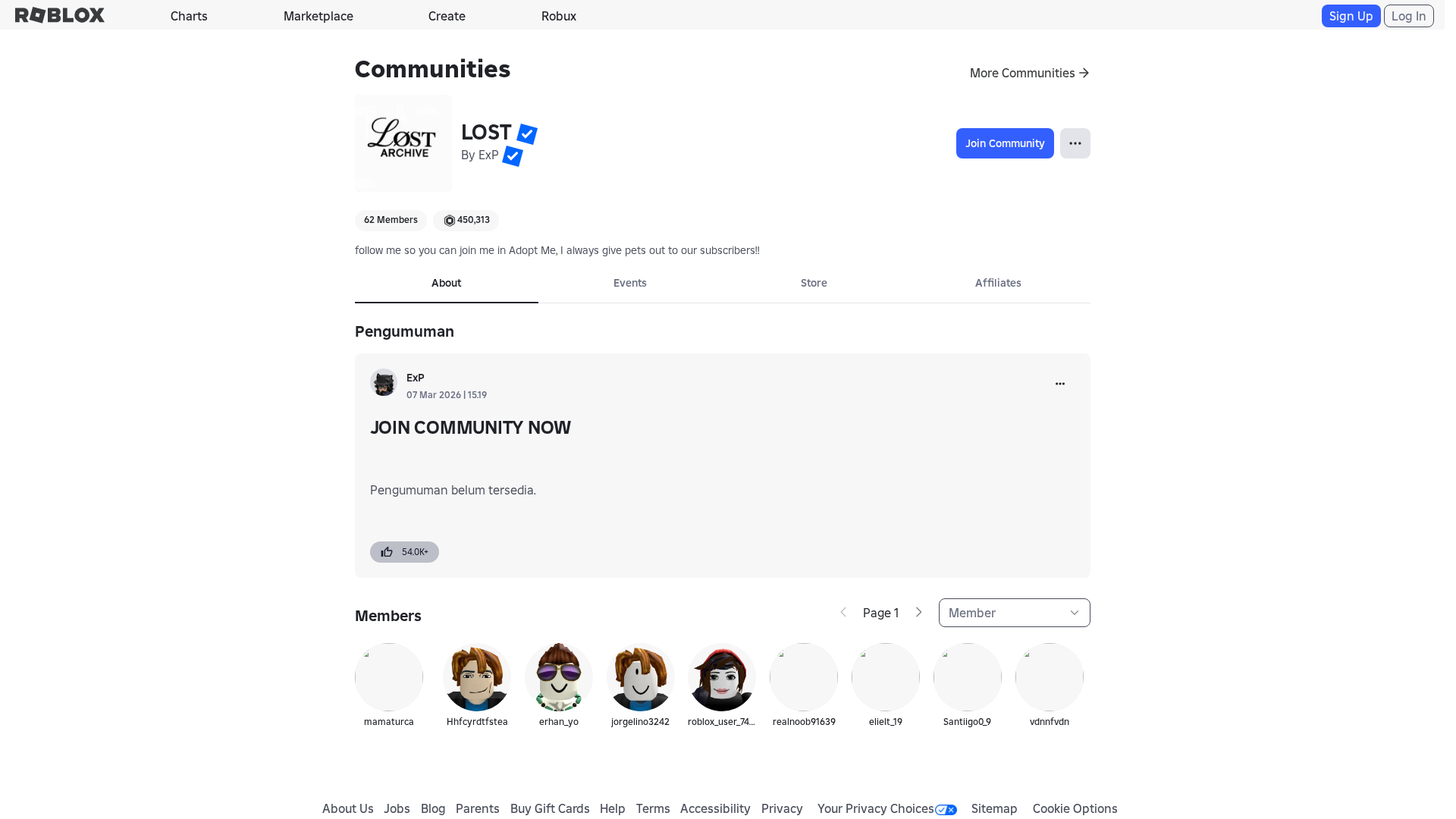 Screenshot of www.robloxt.co