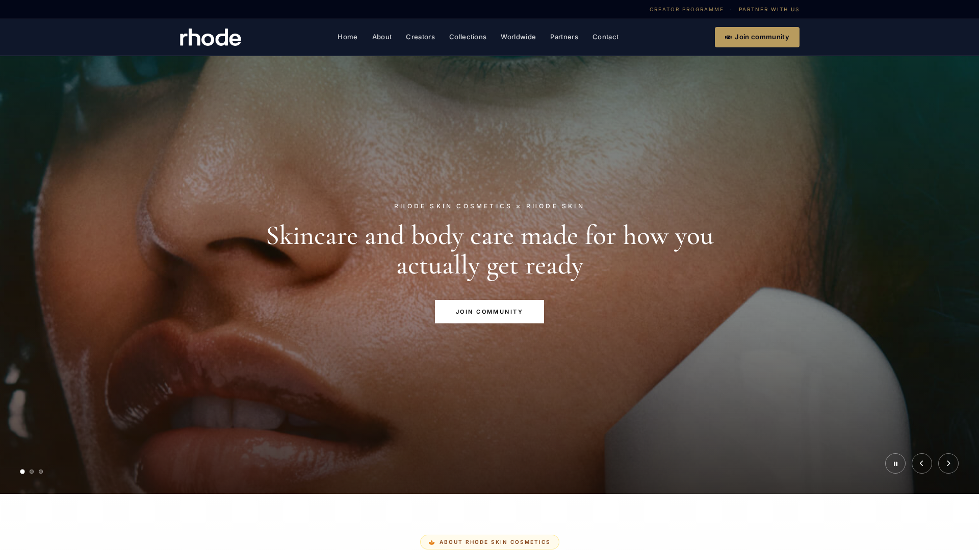 Screenshot of rhodeskincosmetics.live