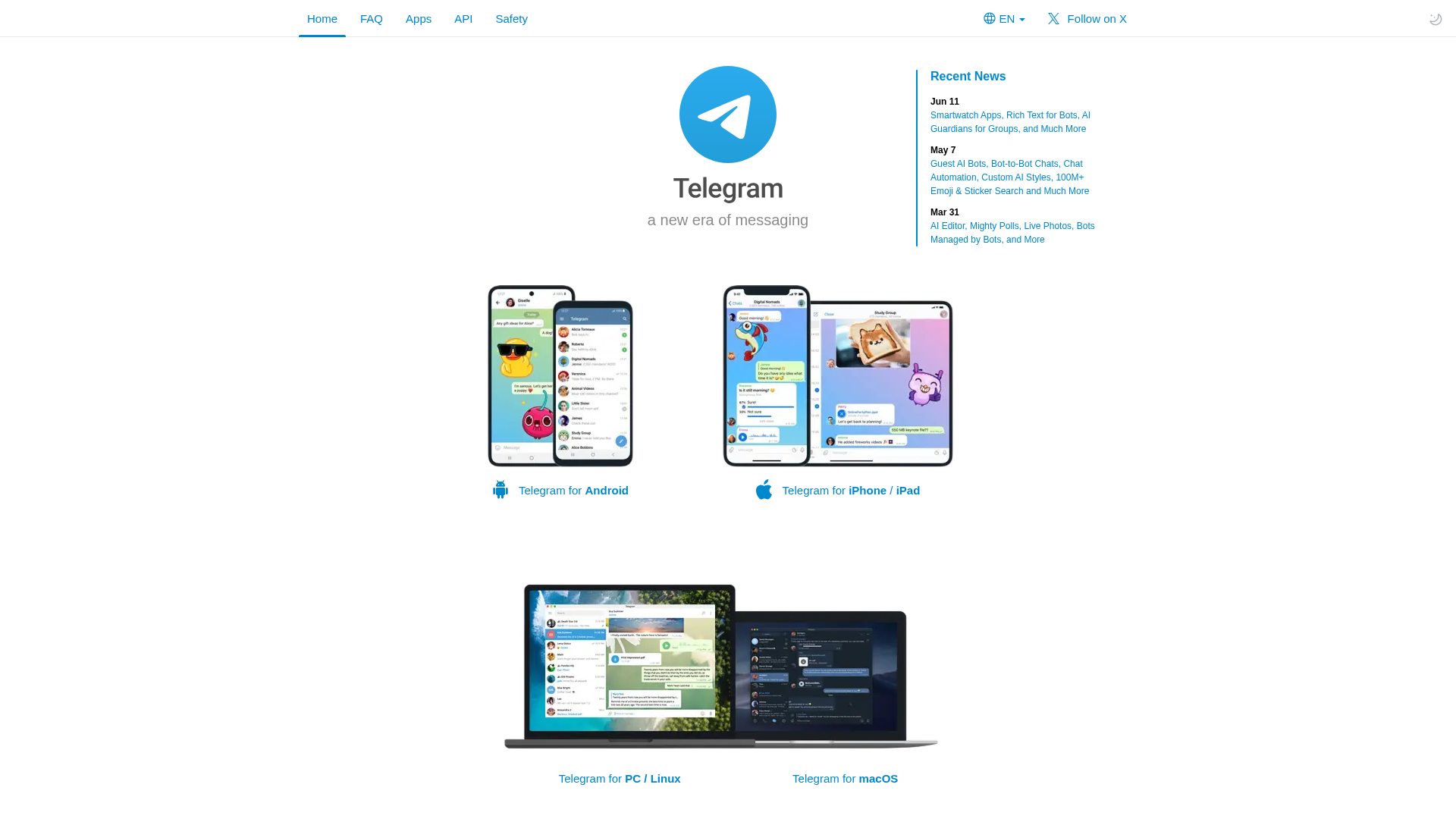 Screenshot of telegram.veige.top