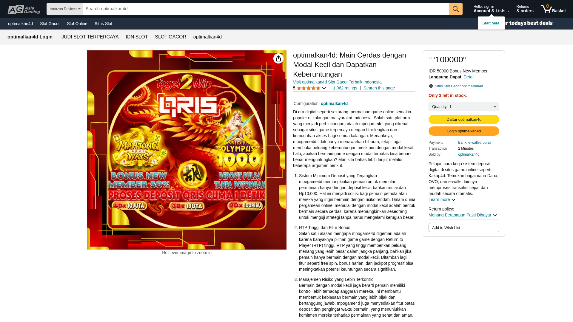 Screenshot of optimalkan4d-five.vercel.app