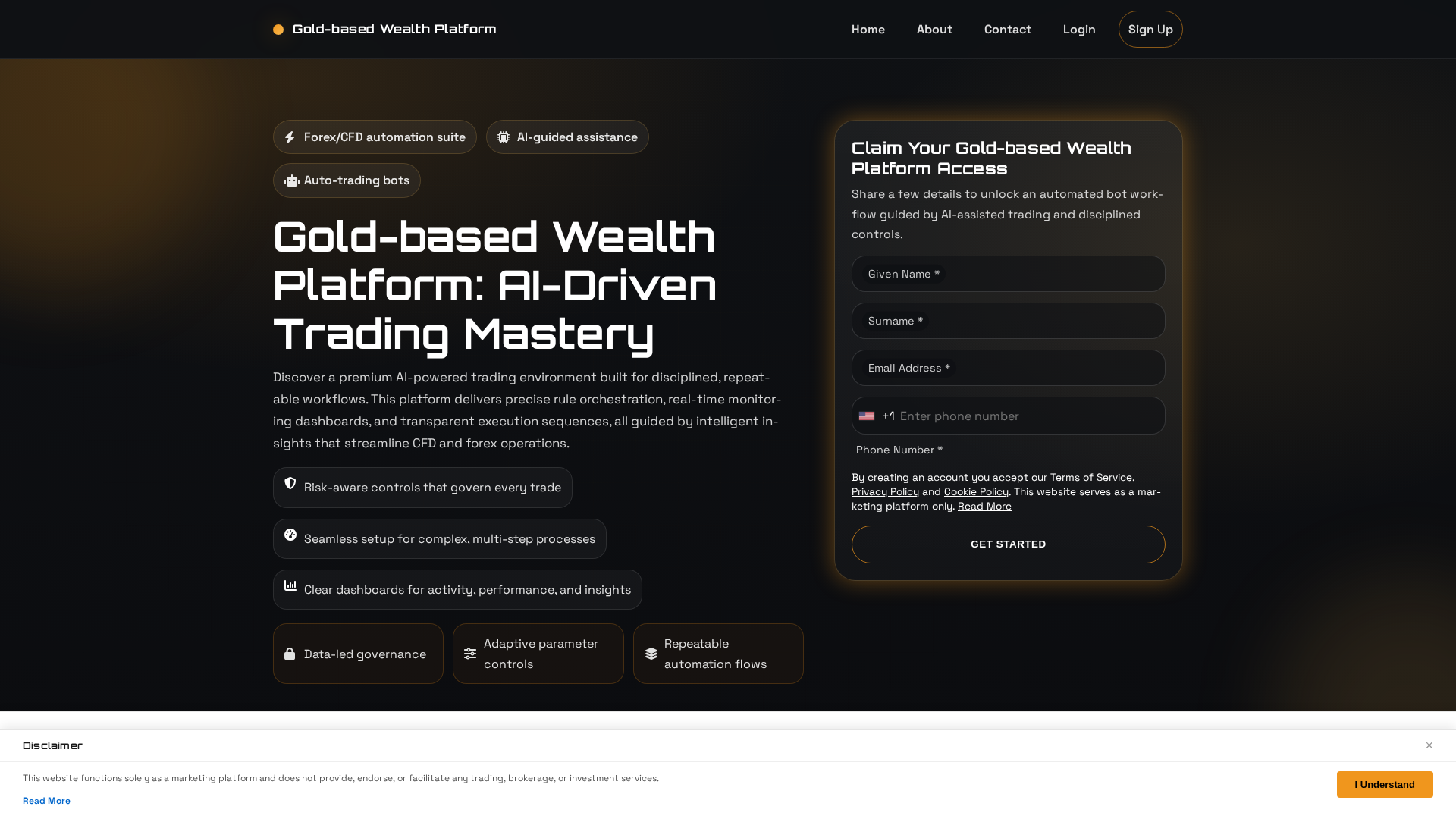 Screenshot of gold-basedwealth.com