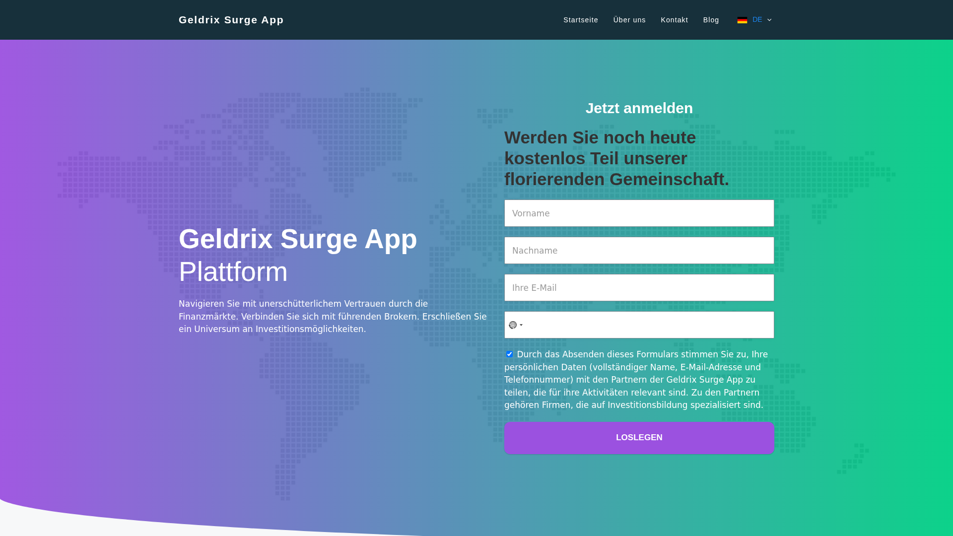 Screenshot of thegeldrixsurgee-app.com
