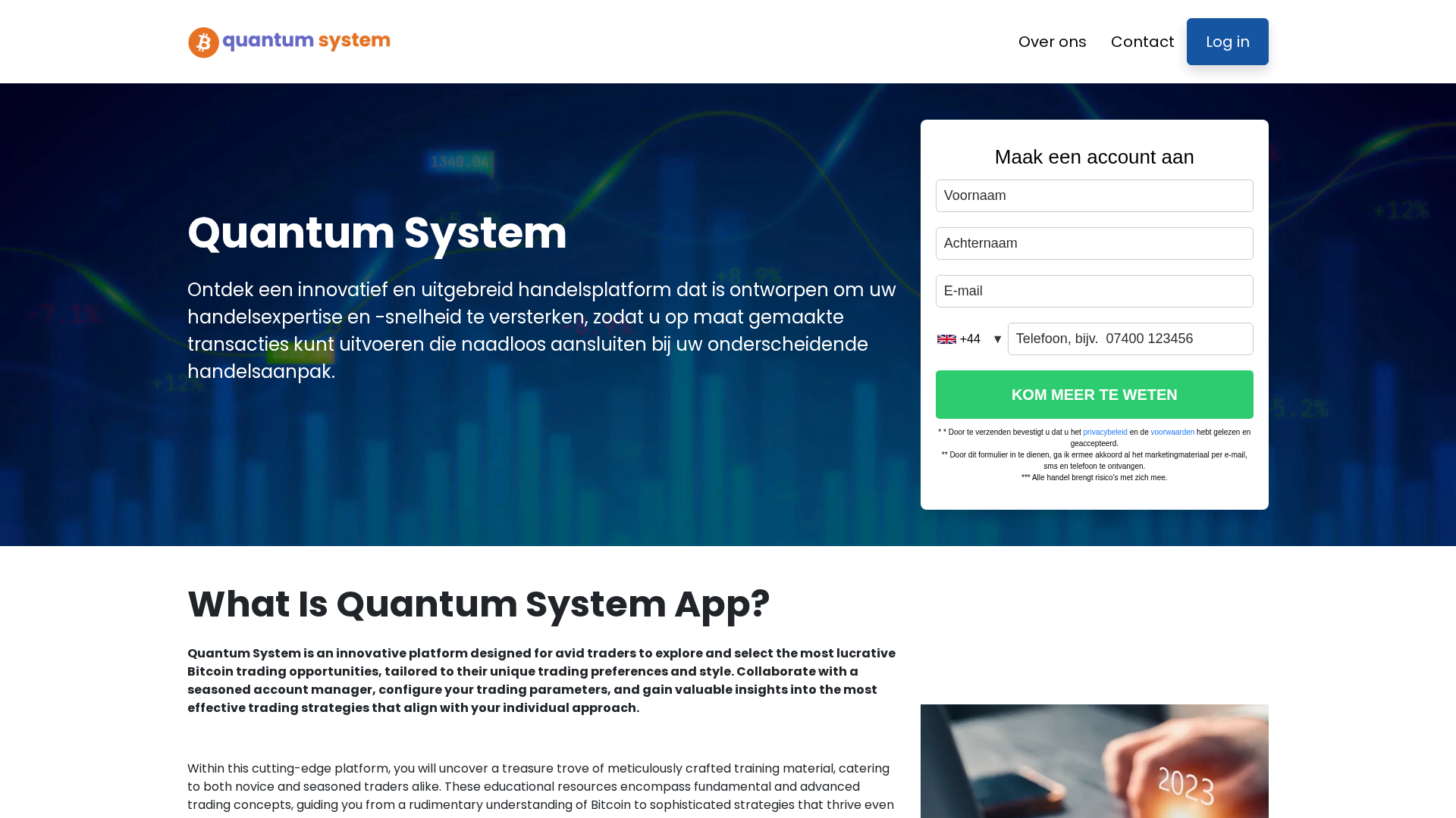 Screenshot of quantumsystem.nl