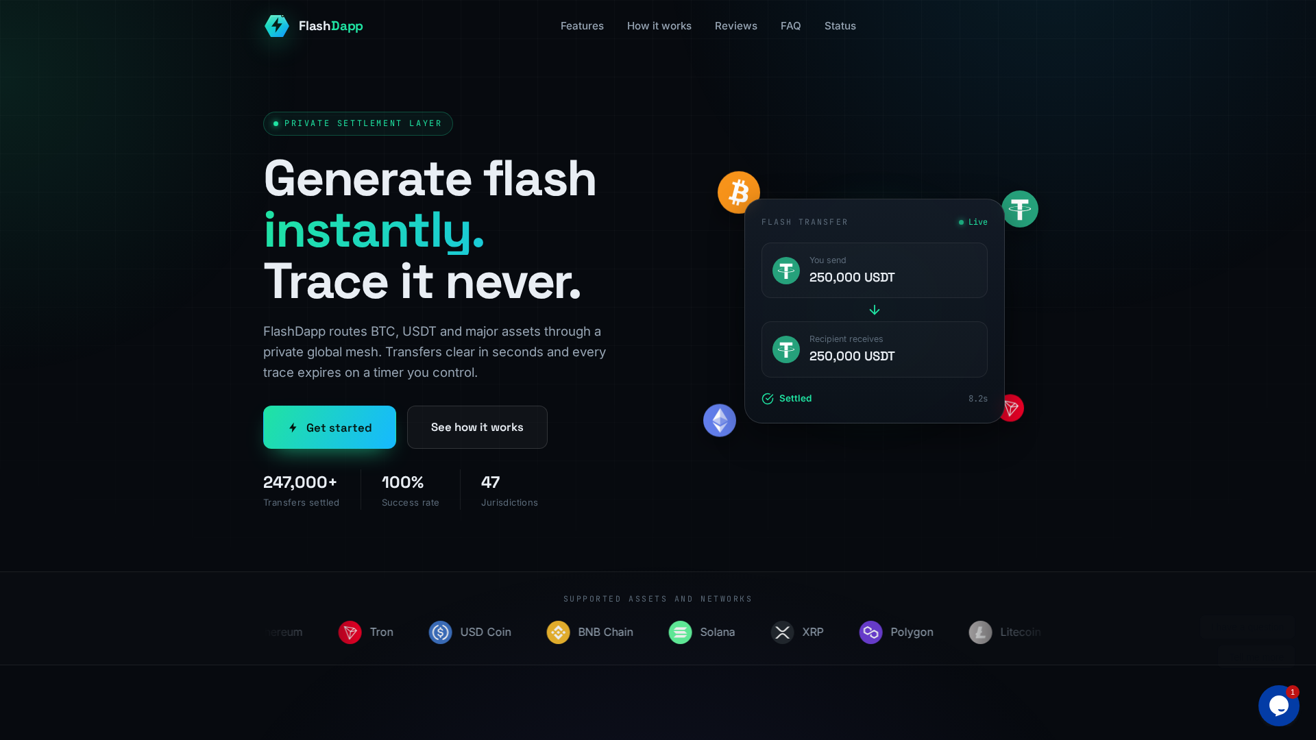 Screenshot of flashdappsoft.live