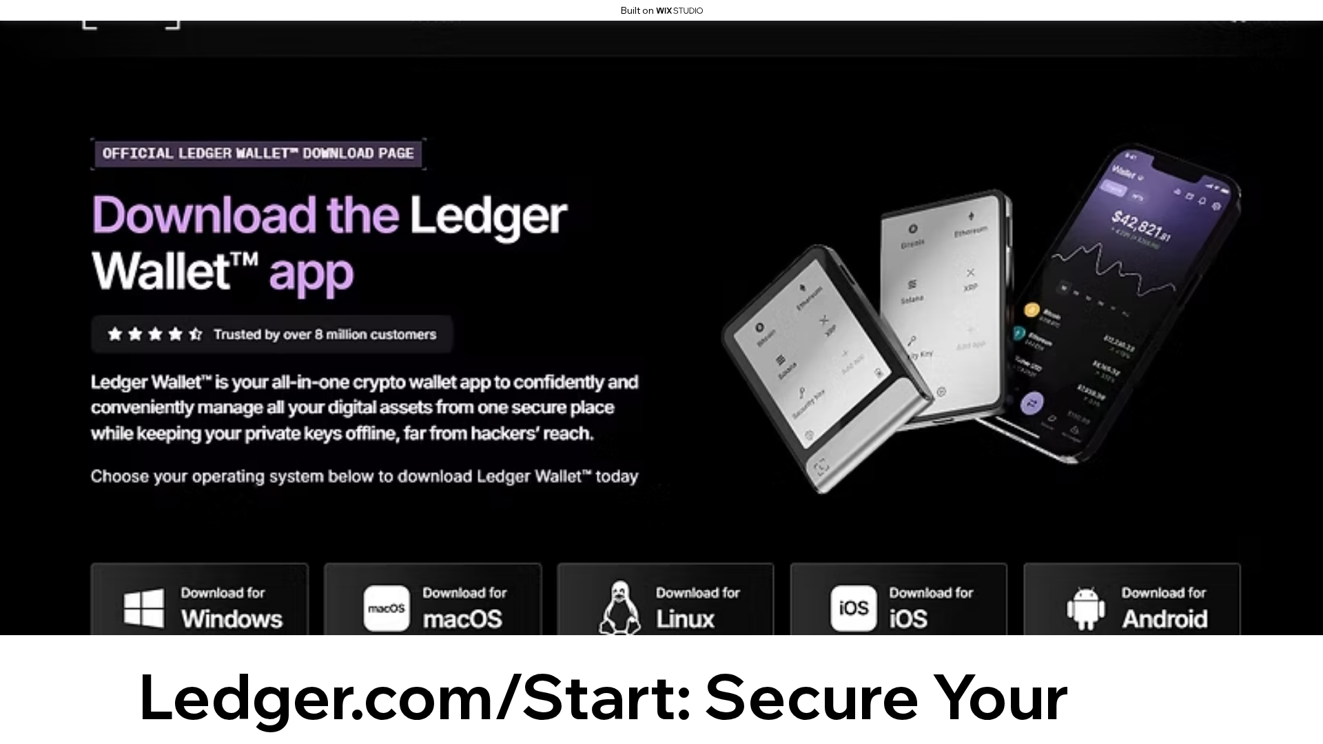 Screenshot of startd-ledgrcdnapp.wixstudio.com