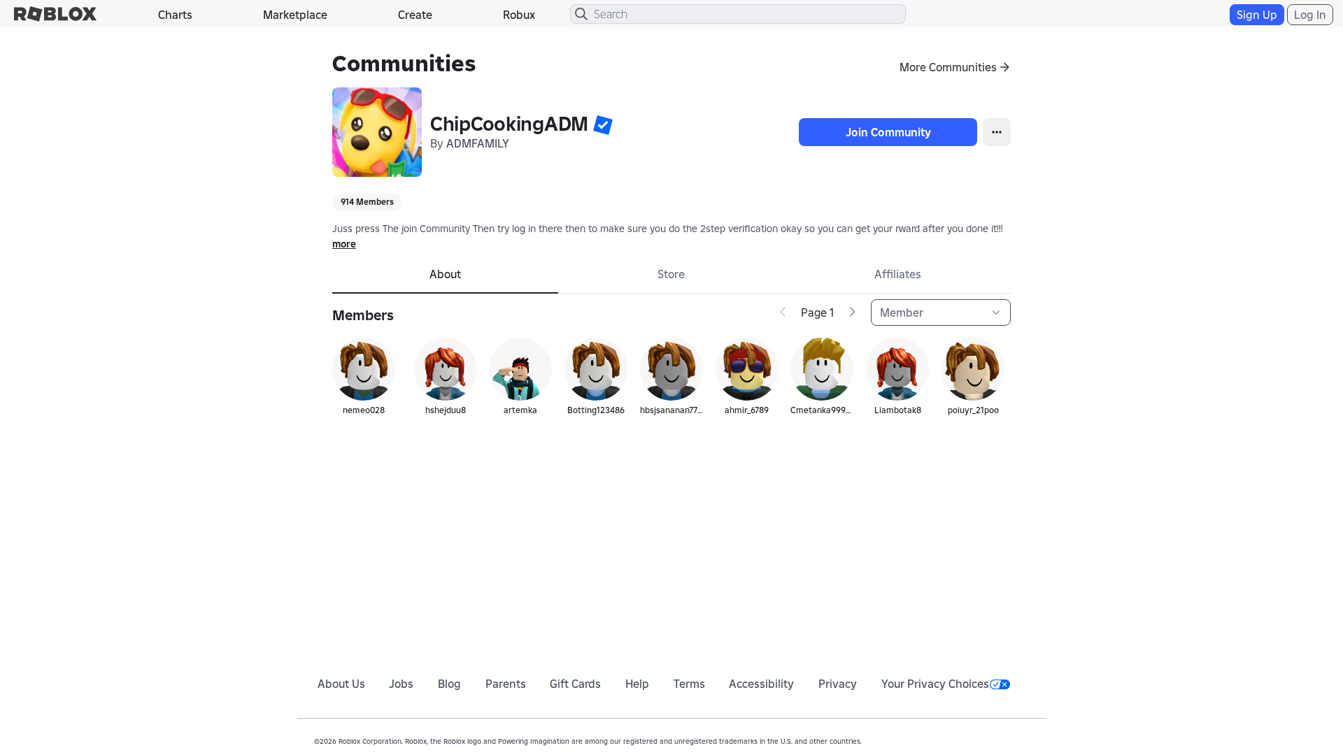 Screenshot of roblox.et