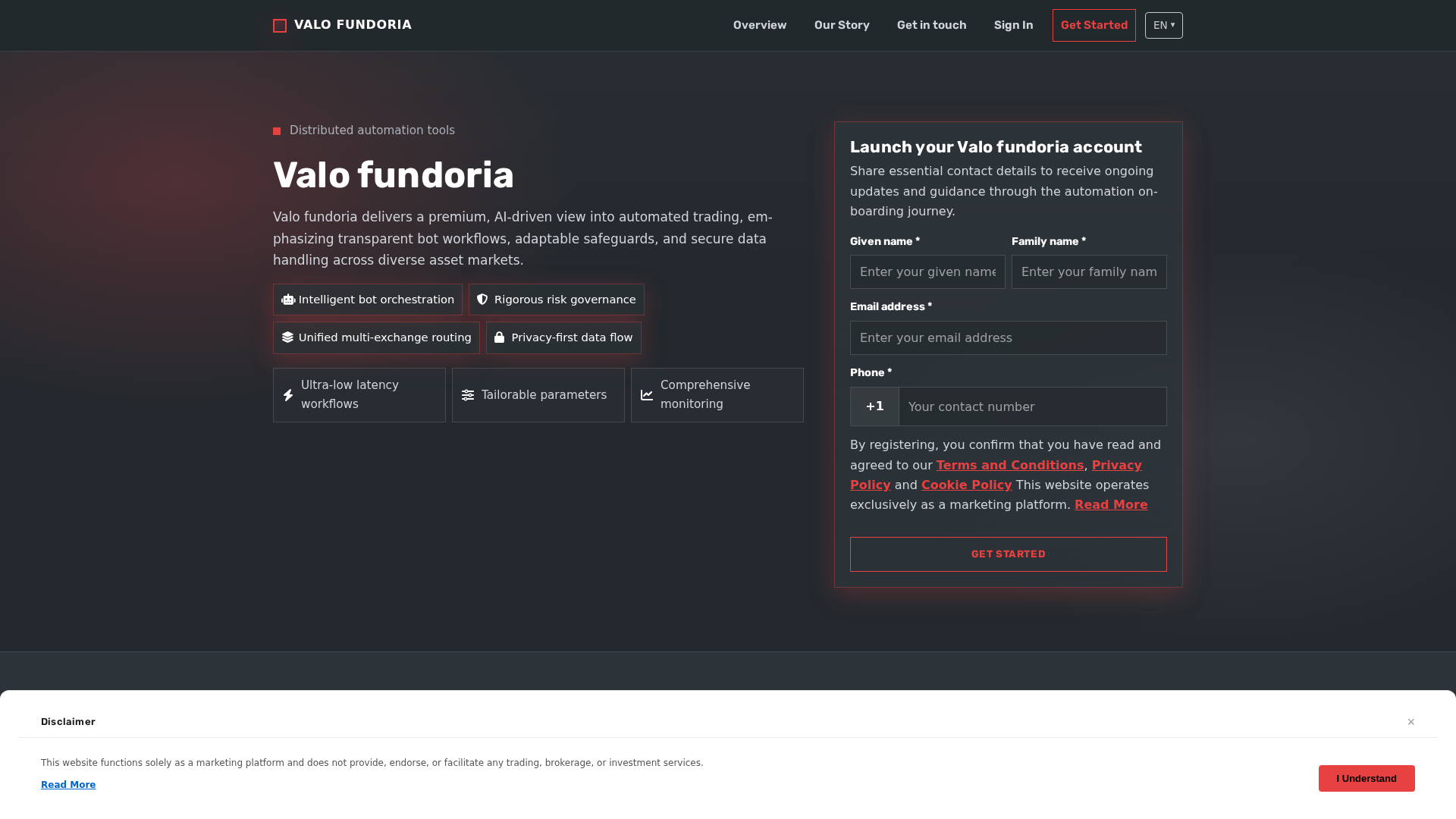 Screenshot of valofundoria.digital