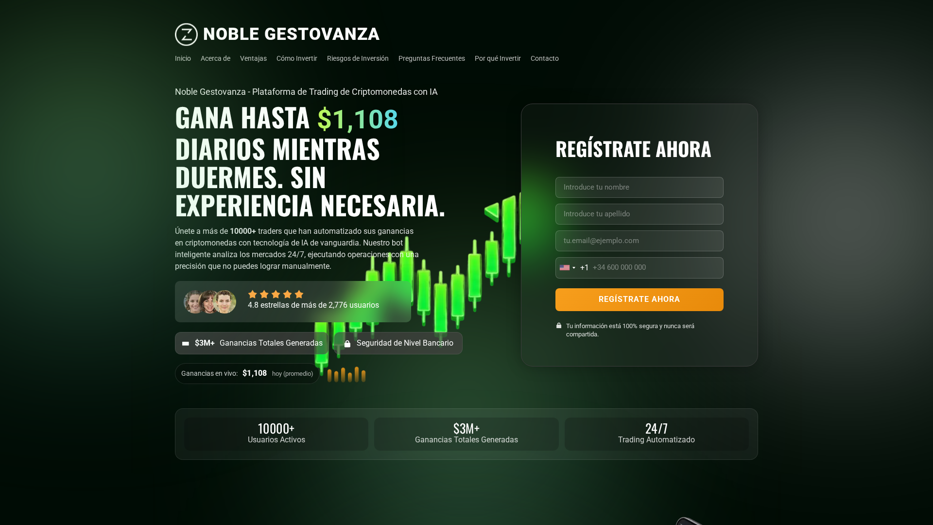 Screenshot of noblegestovanza.com