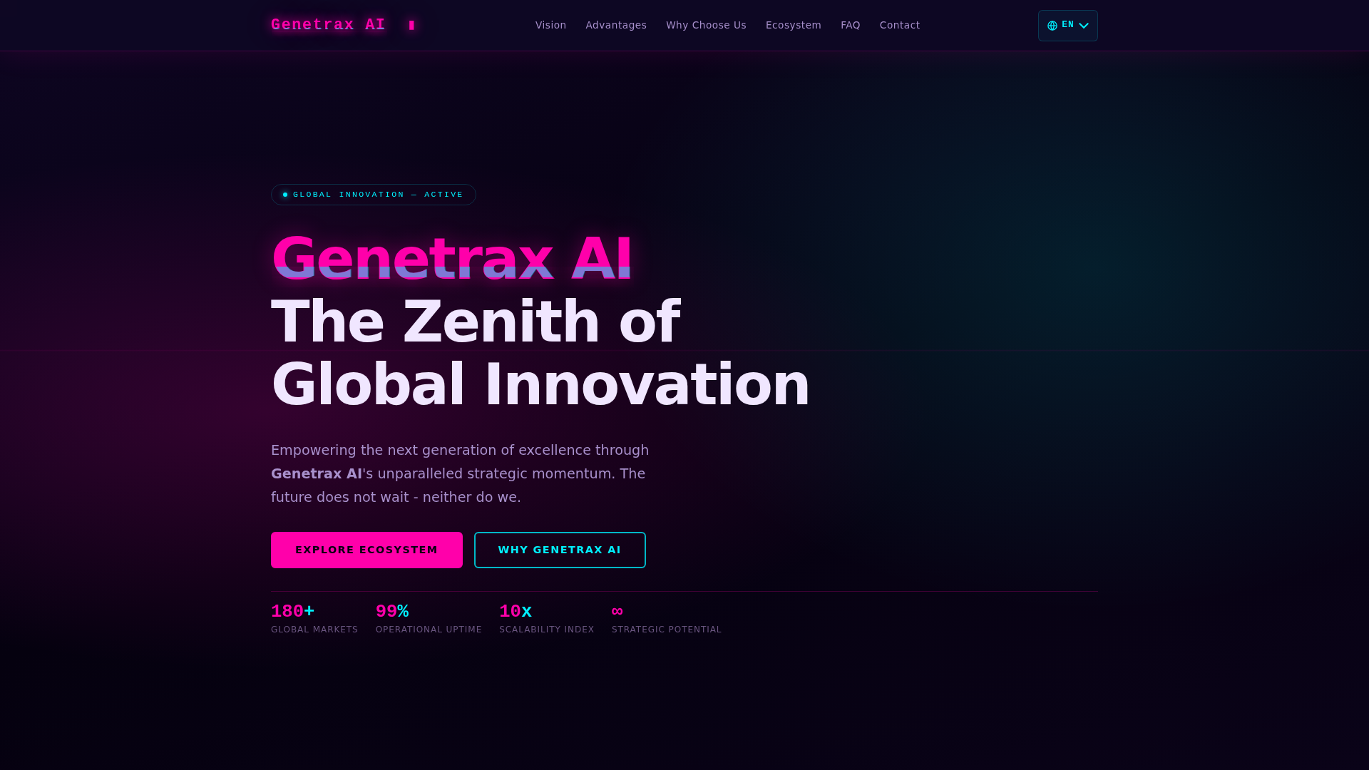 Screenshot of genetraxaitrade.com