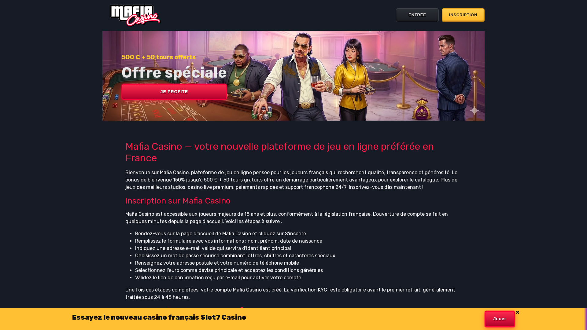 Screenshot of casinos-mafia.com