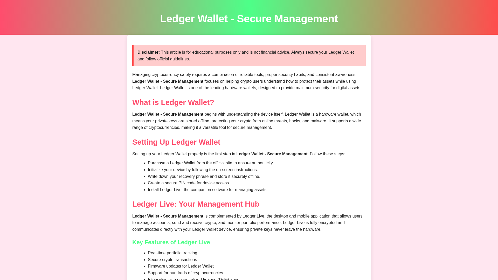 Screenshot of ladgr-wallet.pages.dev