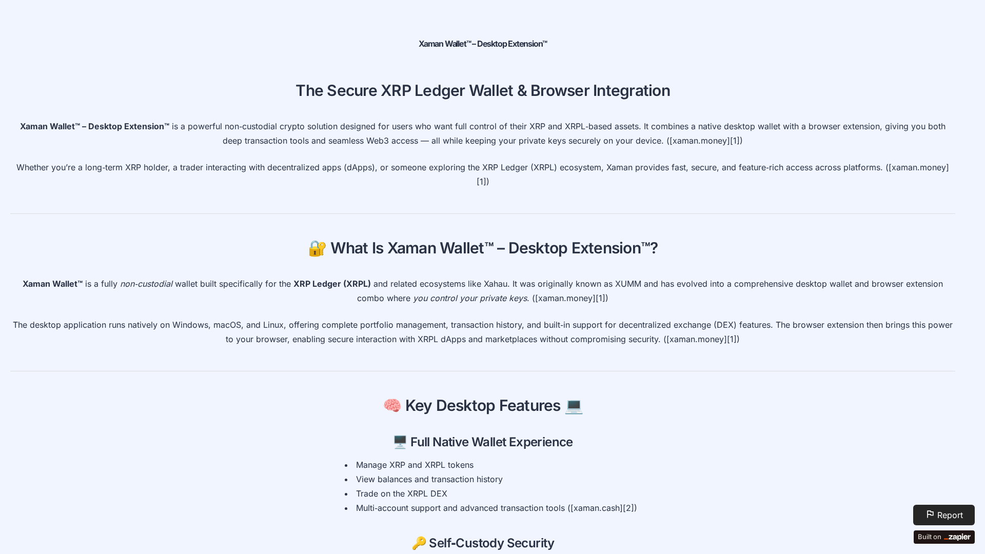 Screenshot of xaman-com.zapier.app