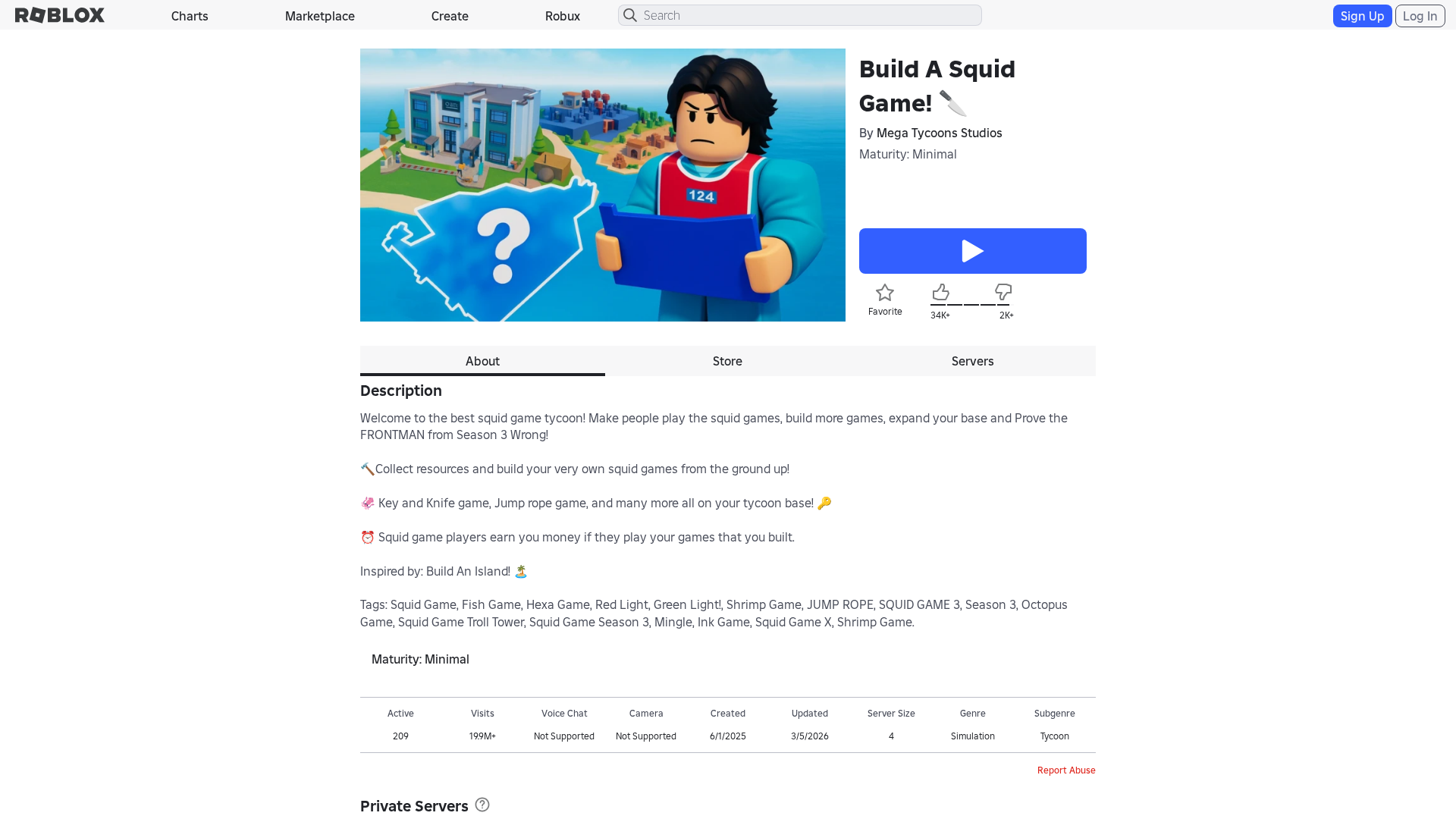 Screenshot of www.roblox.com.bi