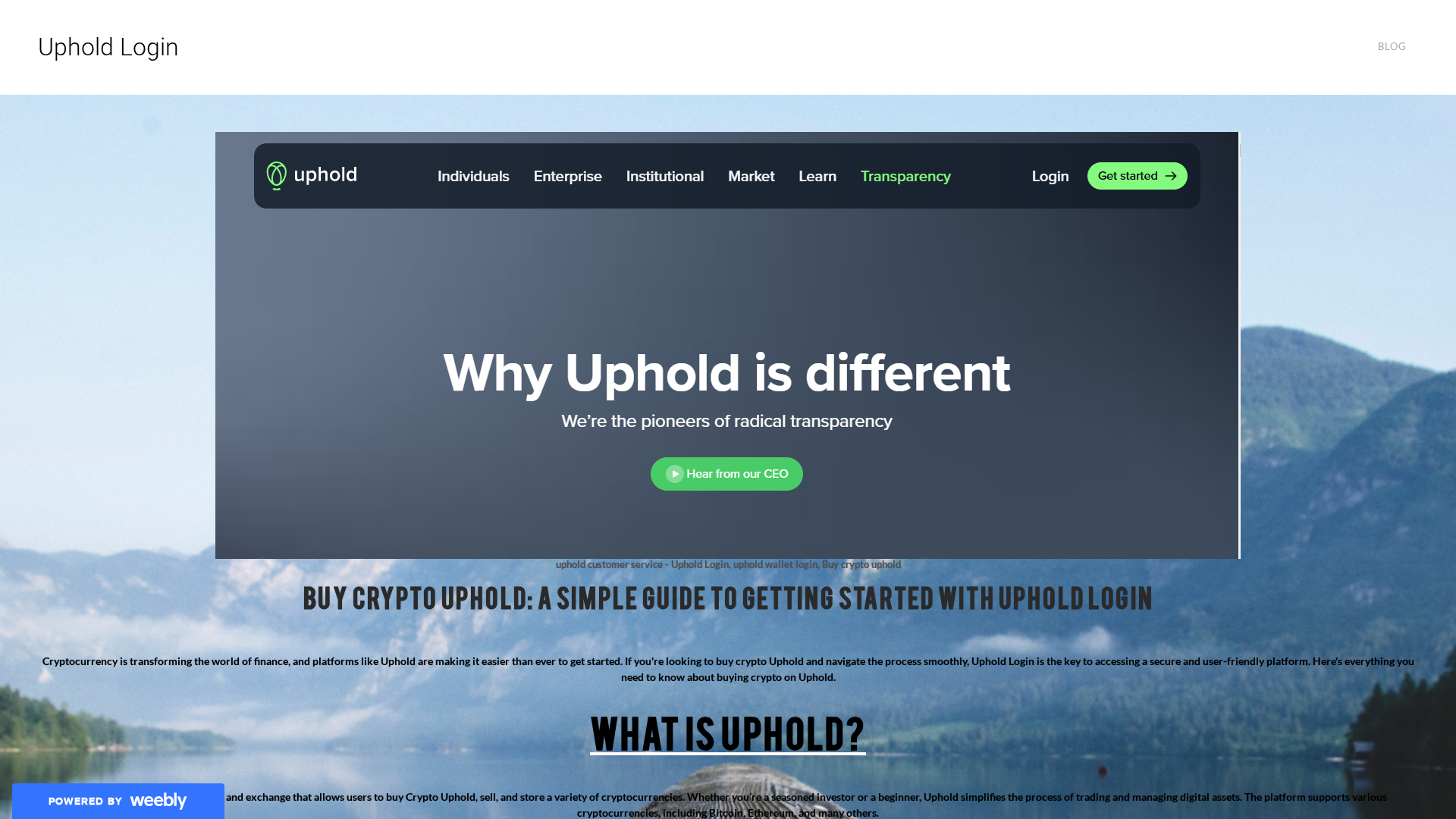 Screenshot of upholdcustomerservice.weebly.com